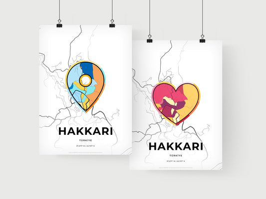 Hakkâri Turkey art print for couples
