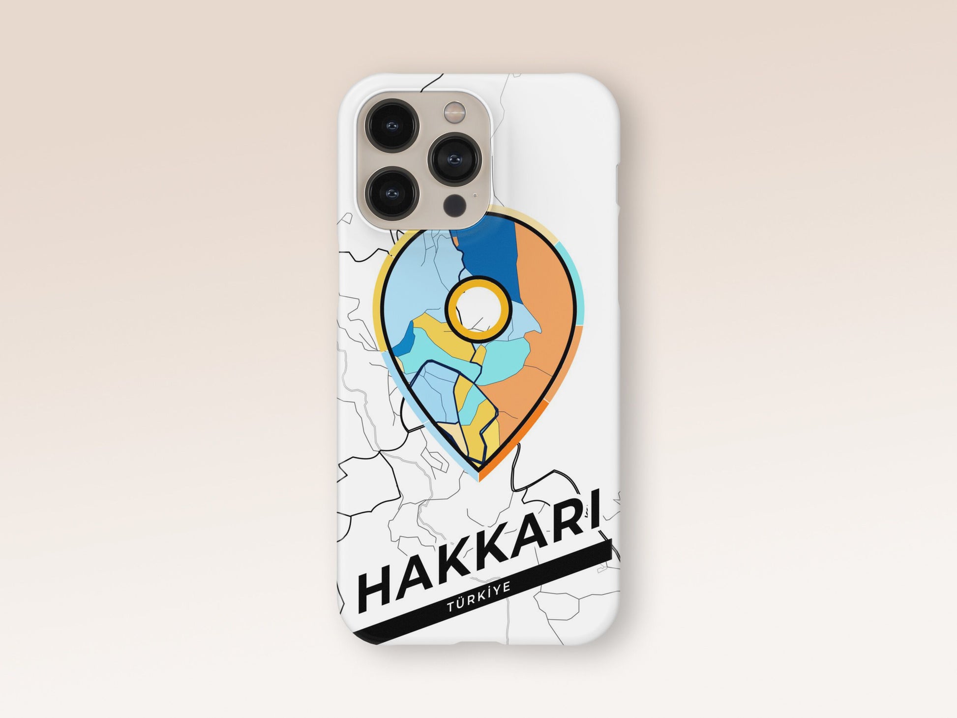 Hakkâri Turkey slim phone case with colorful icon. Birthday, wedding or housewarming gift. Couple match cases. 1
