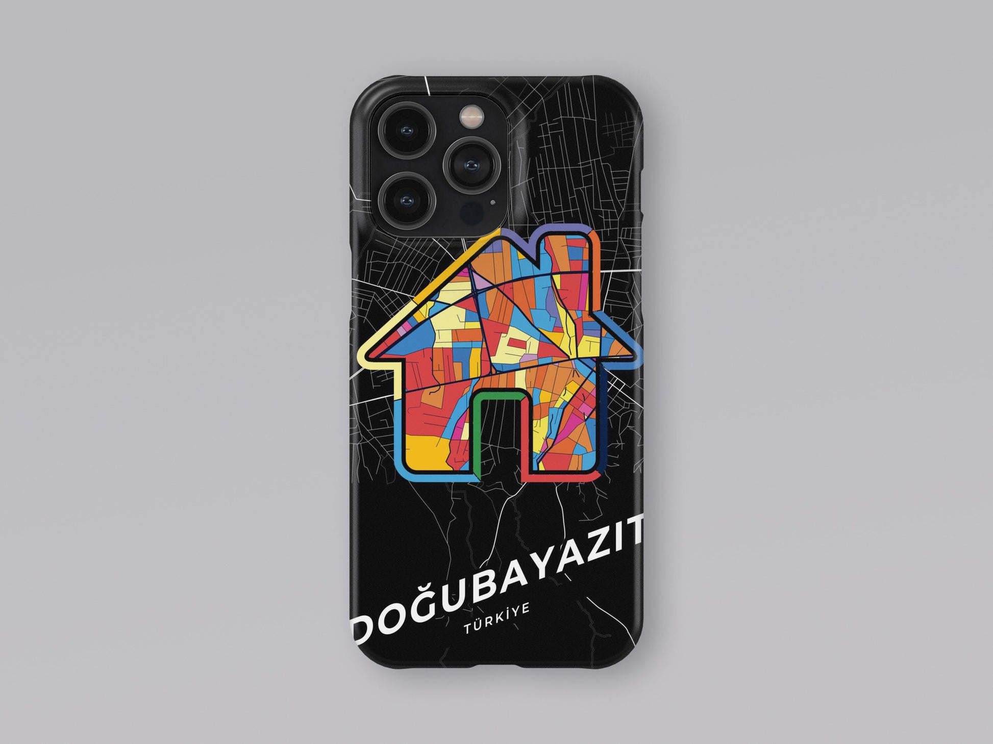 Doğubayazıt Turkey slim phone case with colorful icon. Birthday, wedding or housewarming gift. Couple match cases. 3