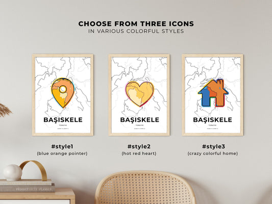 Başiskele Turkey maps with colorful icons