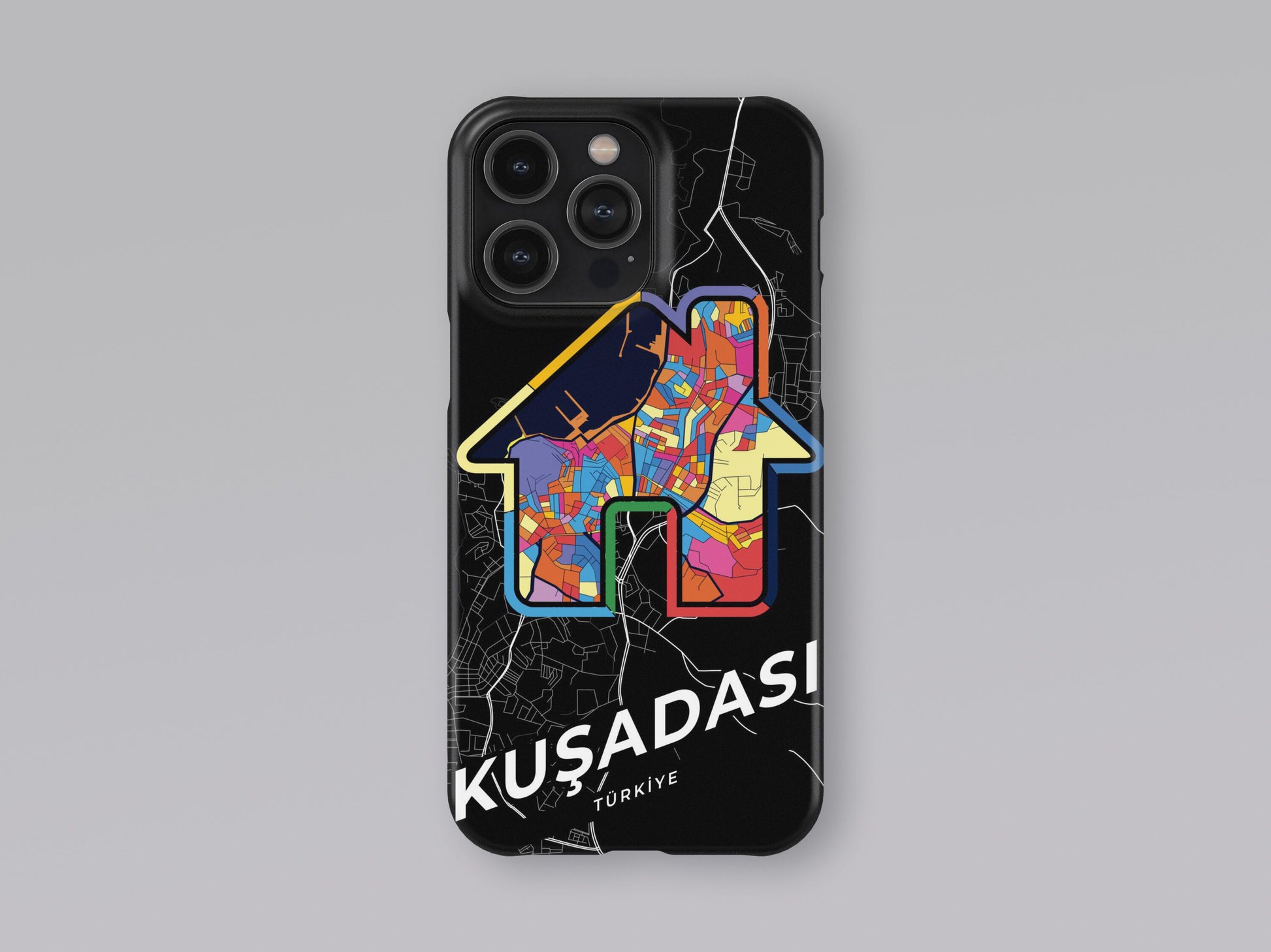 Kuşadası Turkey slim phone case with colorful icon. Birthday, wedding or housewarming gift. Couple match cases. 3