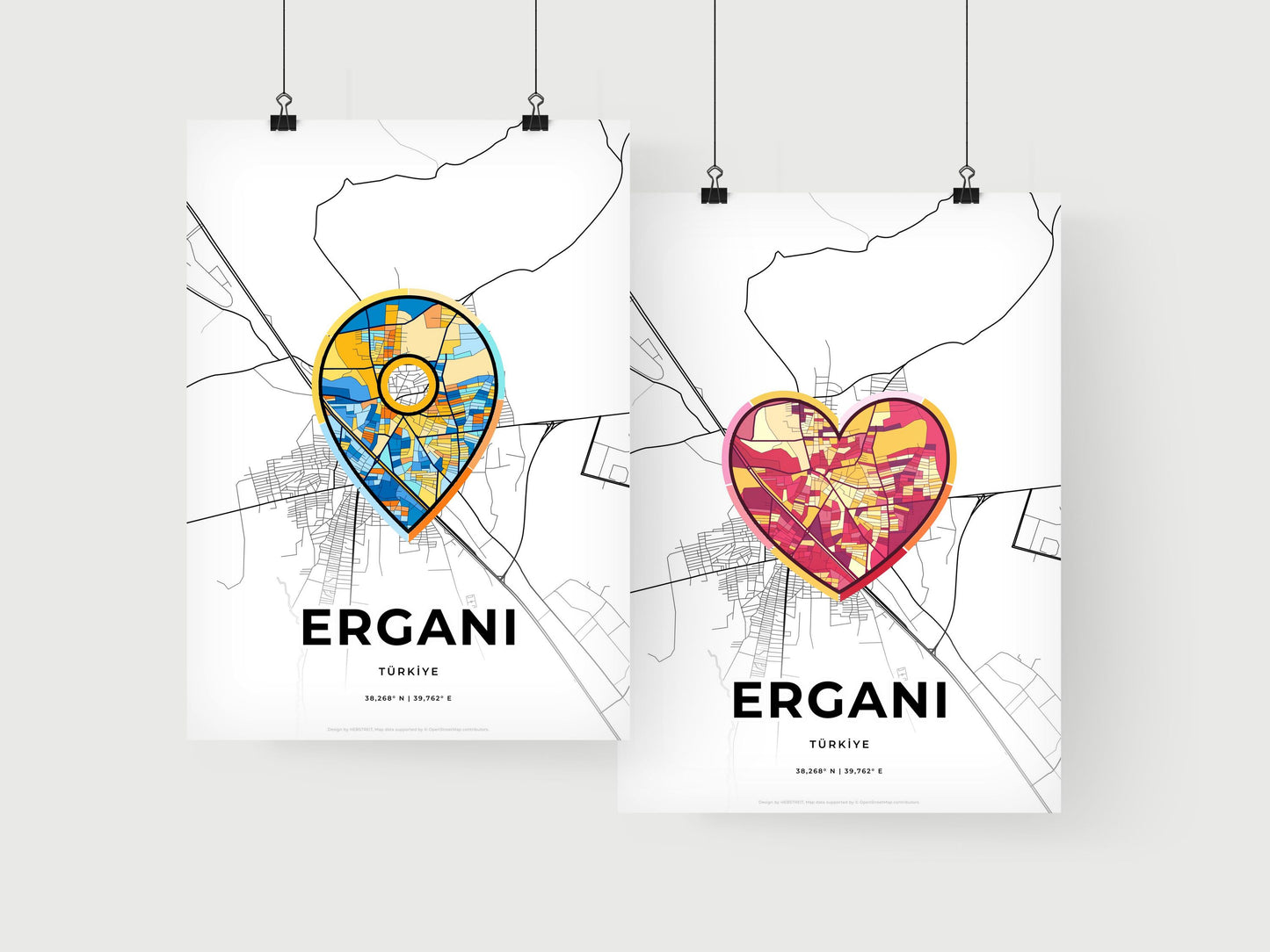 Ergani Turkey art print for couples