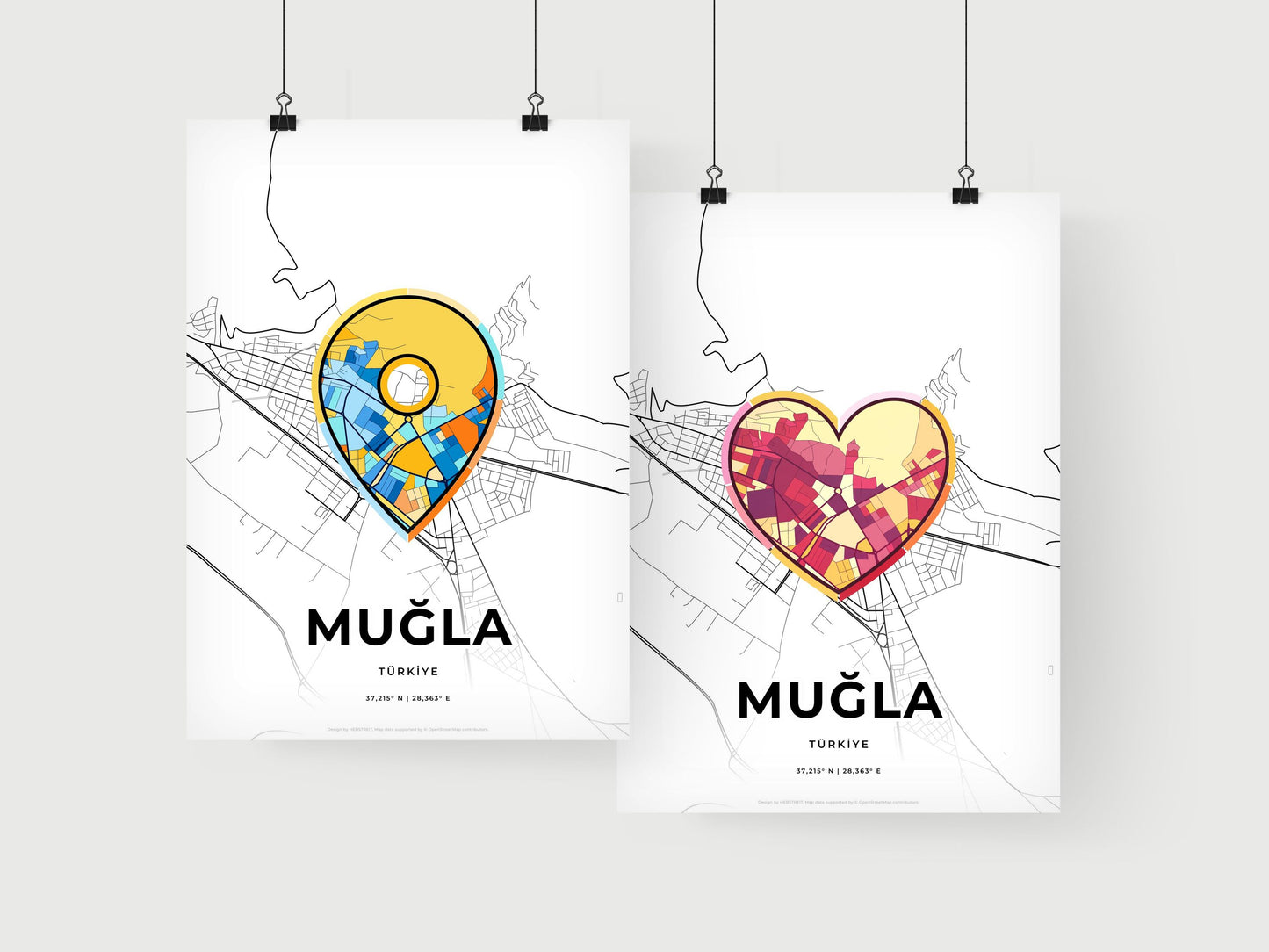 Muğla Turkey art print for couples