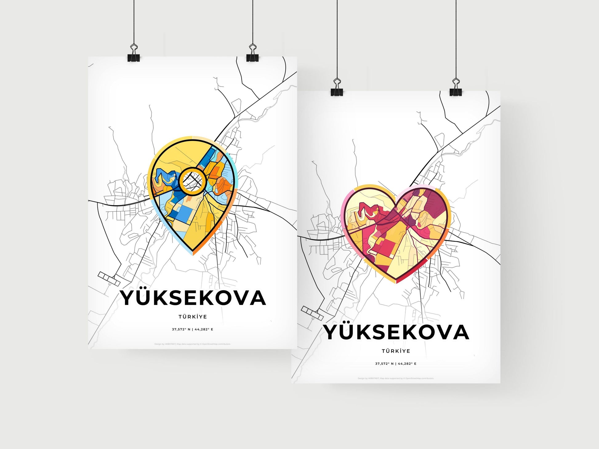 Yüksekova Turkey art print for couples