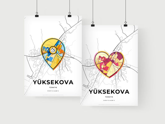 Yüksekova Turkey art print for couples