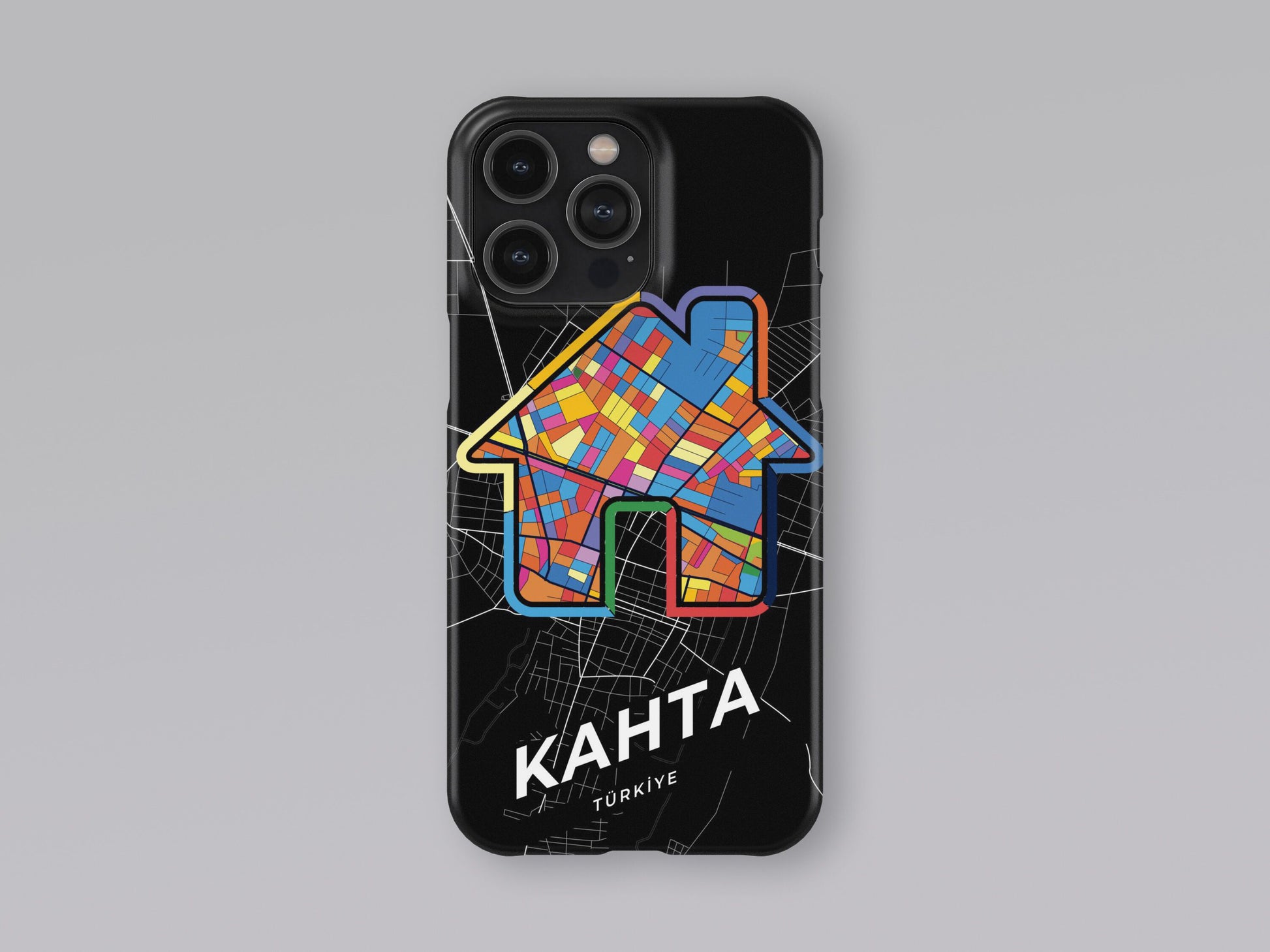 Kahta Turkey slim phone case with colorful icon. Birthday, wedding or housewarming gift. Couple match cases. 3