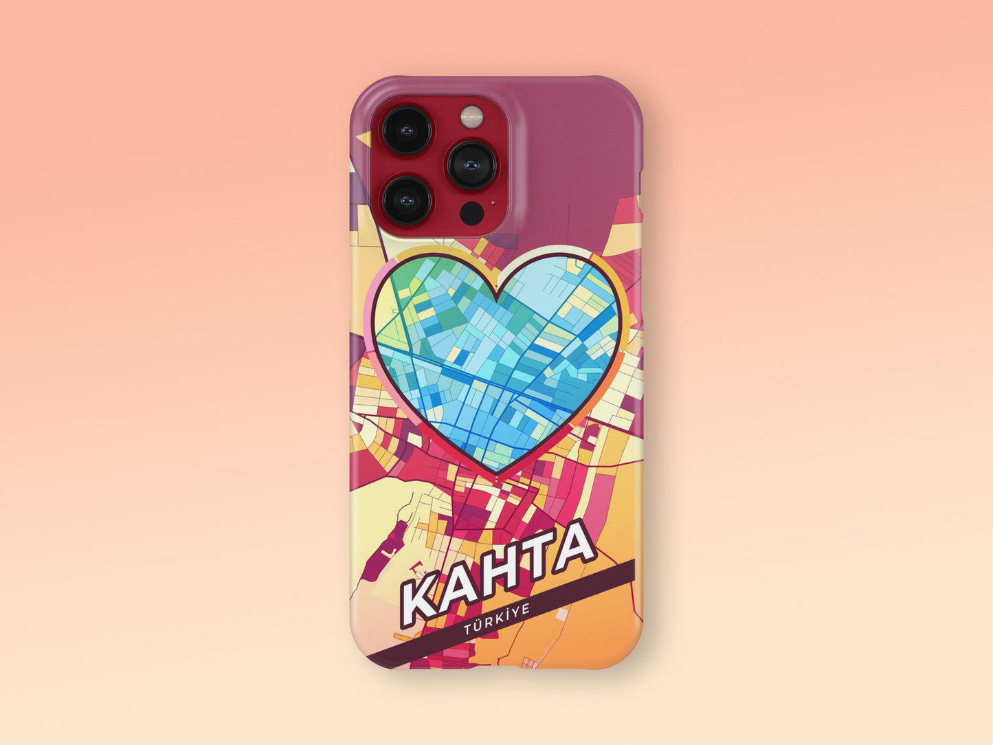 Kahta Turkey slim phone case with colorful icon. Birthday, wedding or housewarming gift. Couple match cases. 2