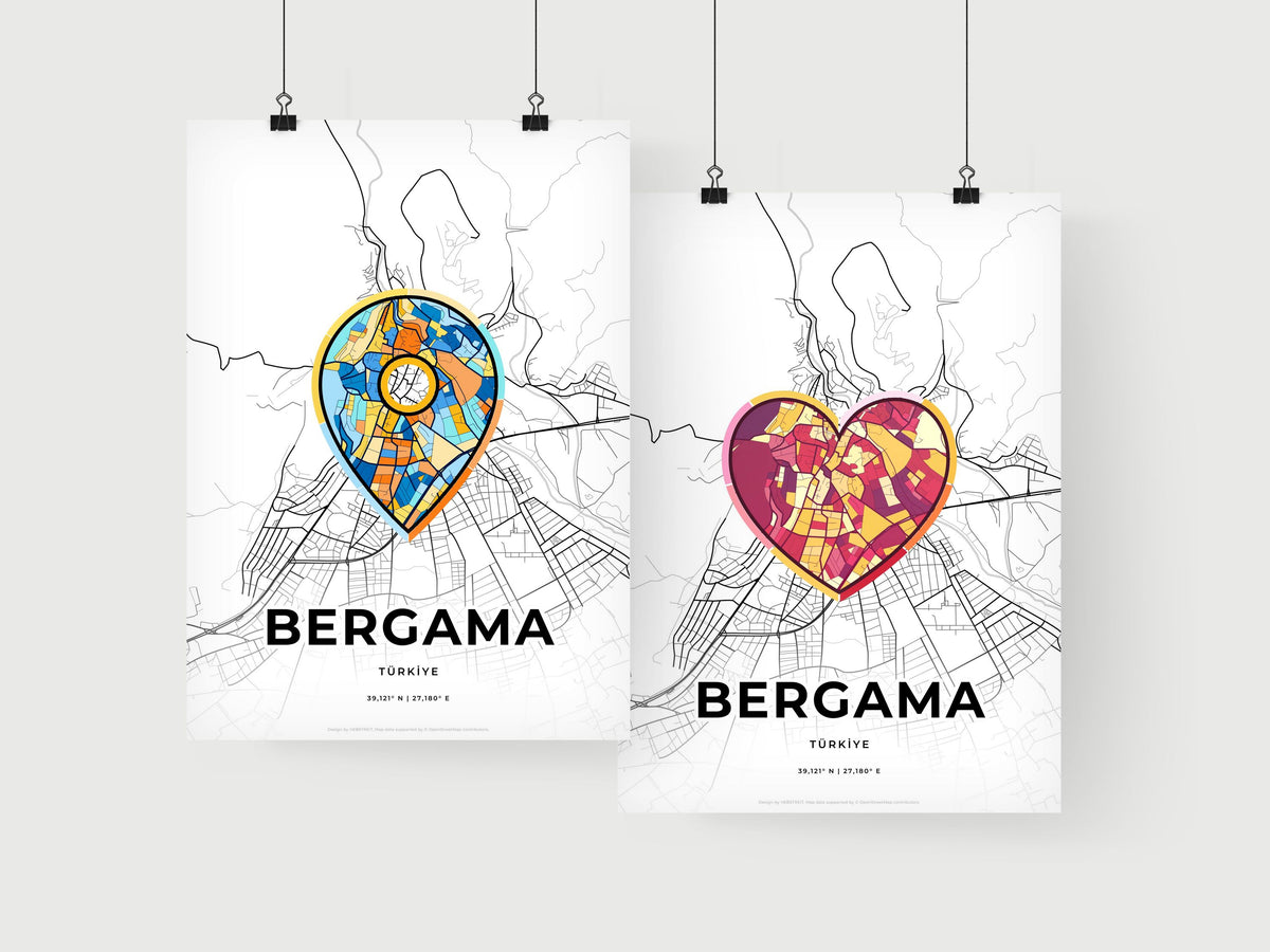 Bergama Turkey art print for couples