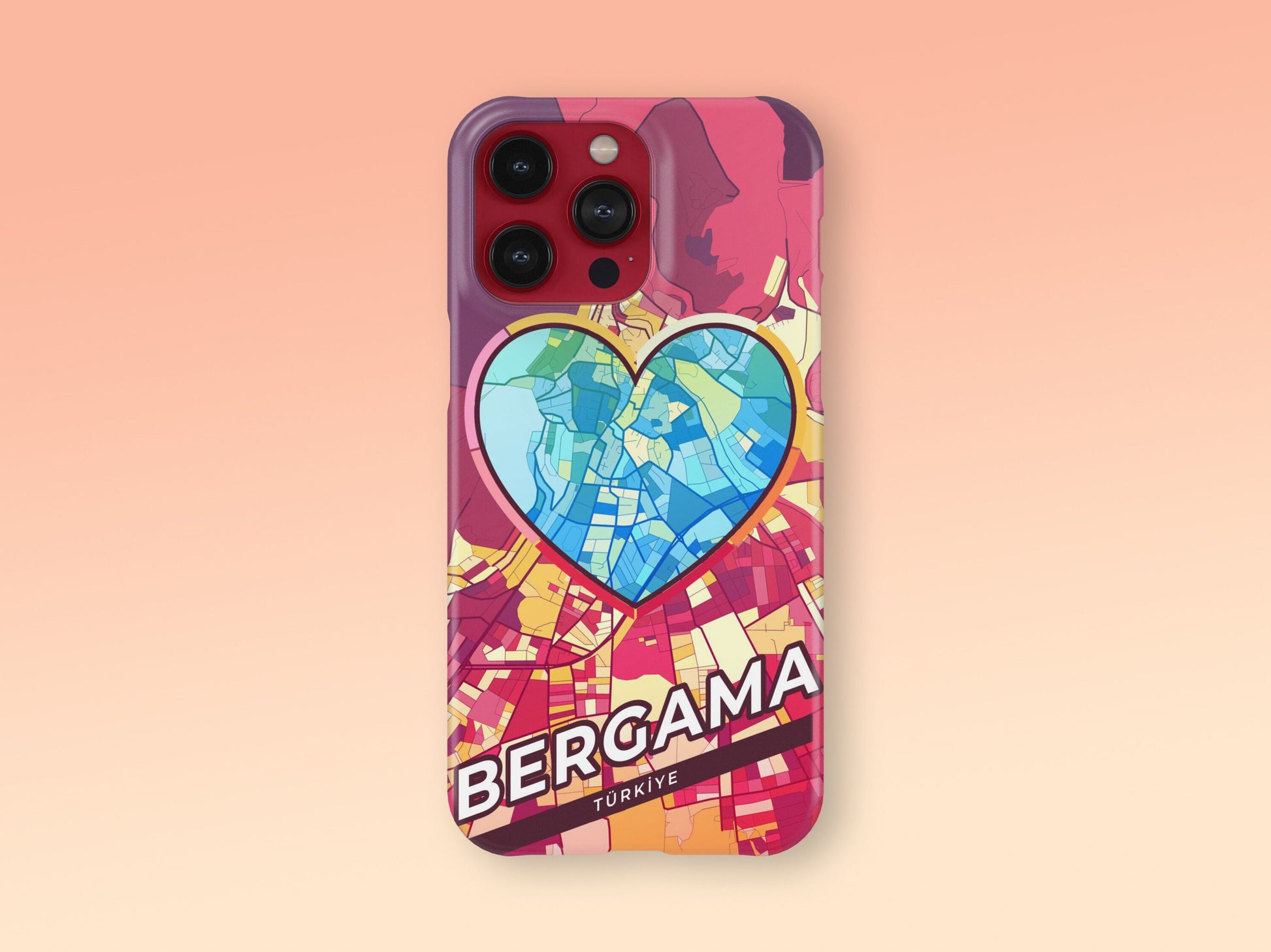 Bergama Turkey slim phone case with colorful icon. Birthday, wedding or housewarming gift. Couple match cases. 2