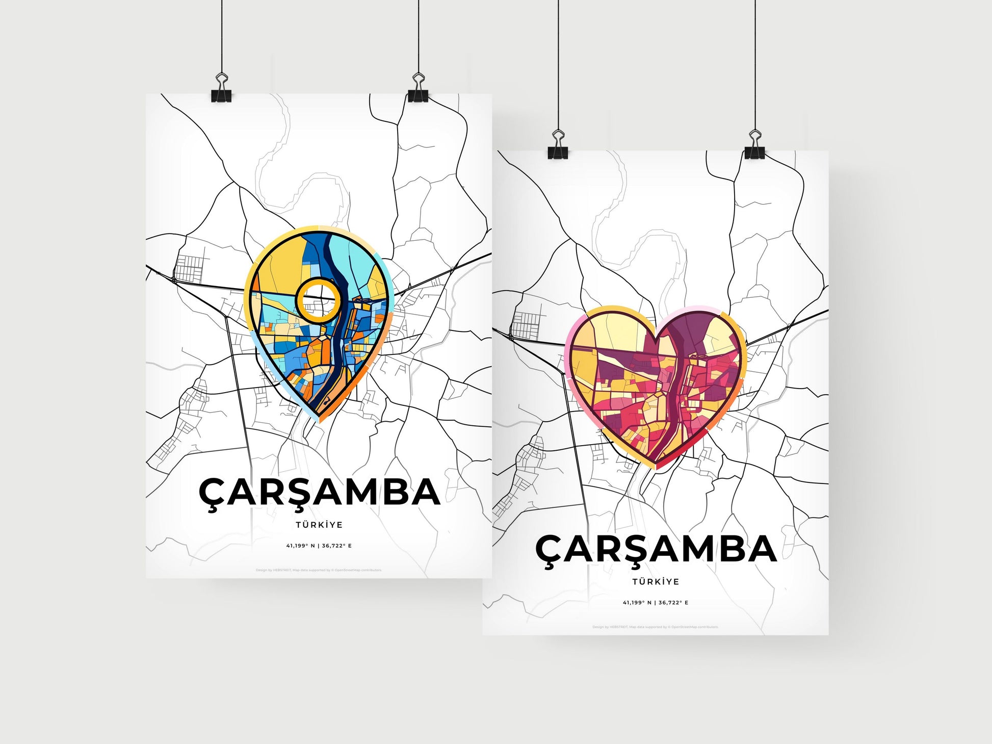Çarşamba Turkey art print for couples