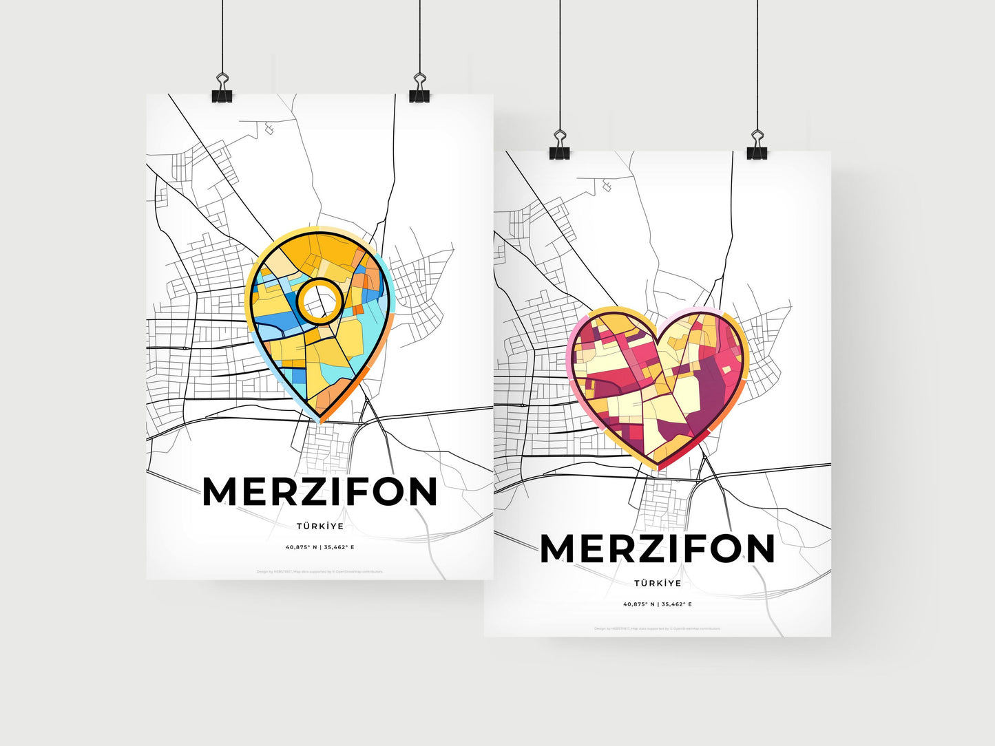 Merzifon Turkey art print for couples
