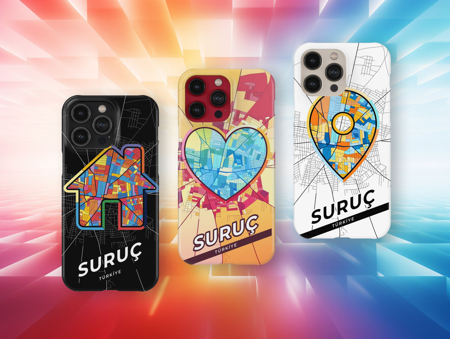 Suruç Turkey slim phone case with colorful icon