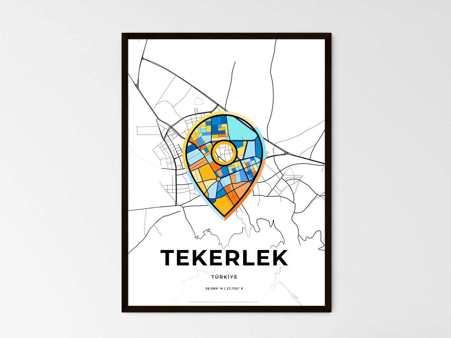 Tire Turkey wedding art map with pointer icon