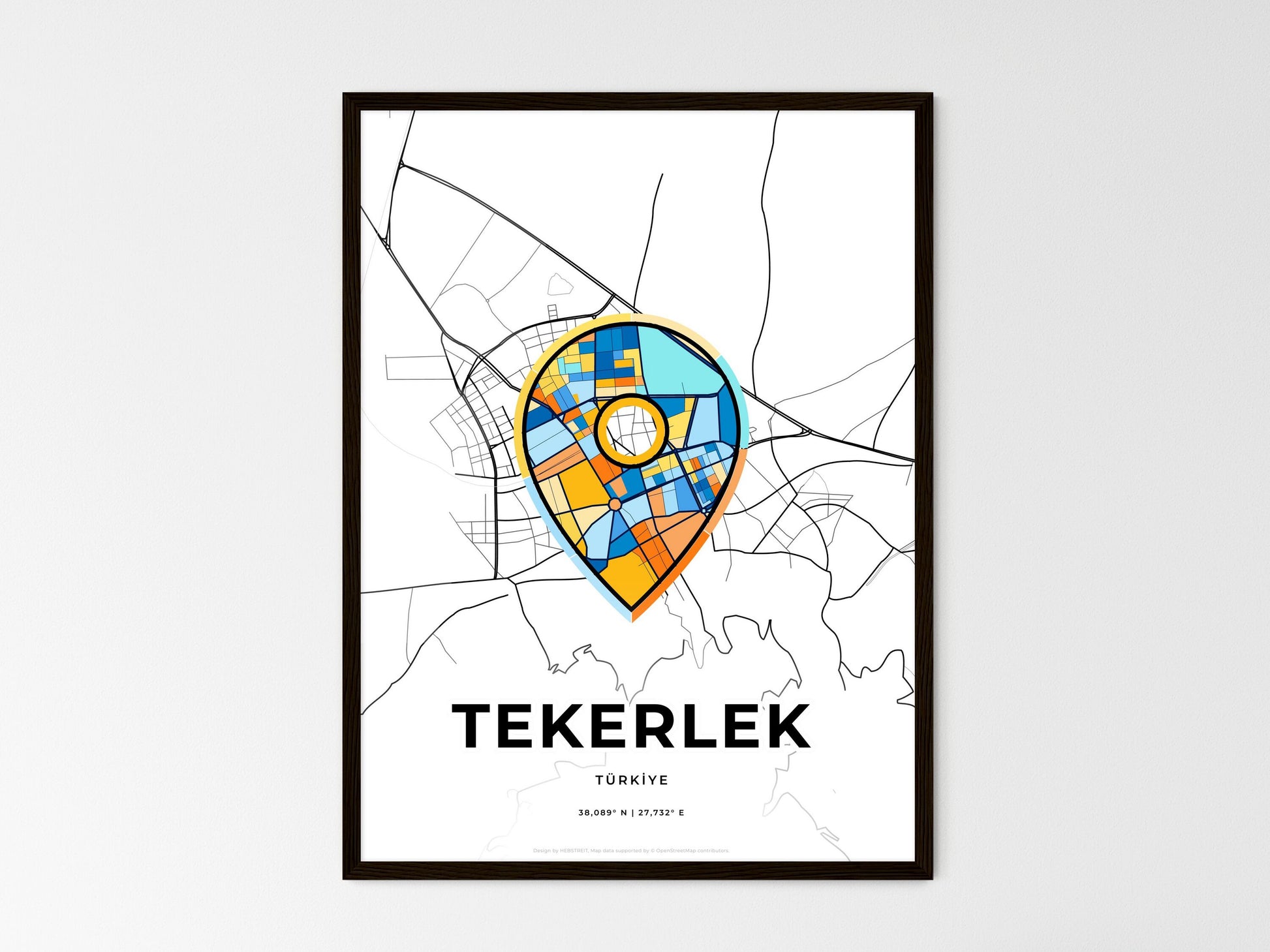 Tire Turkey wedding art map with pointer icon