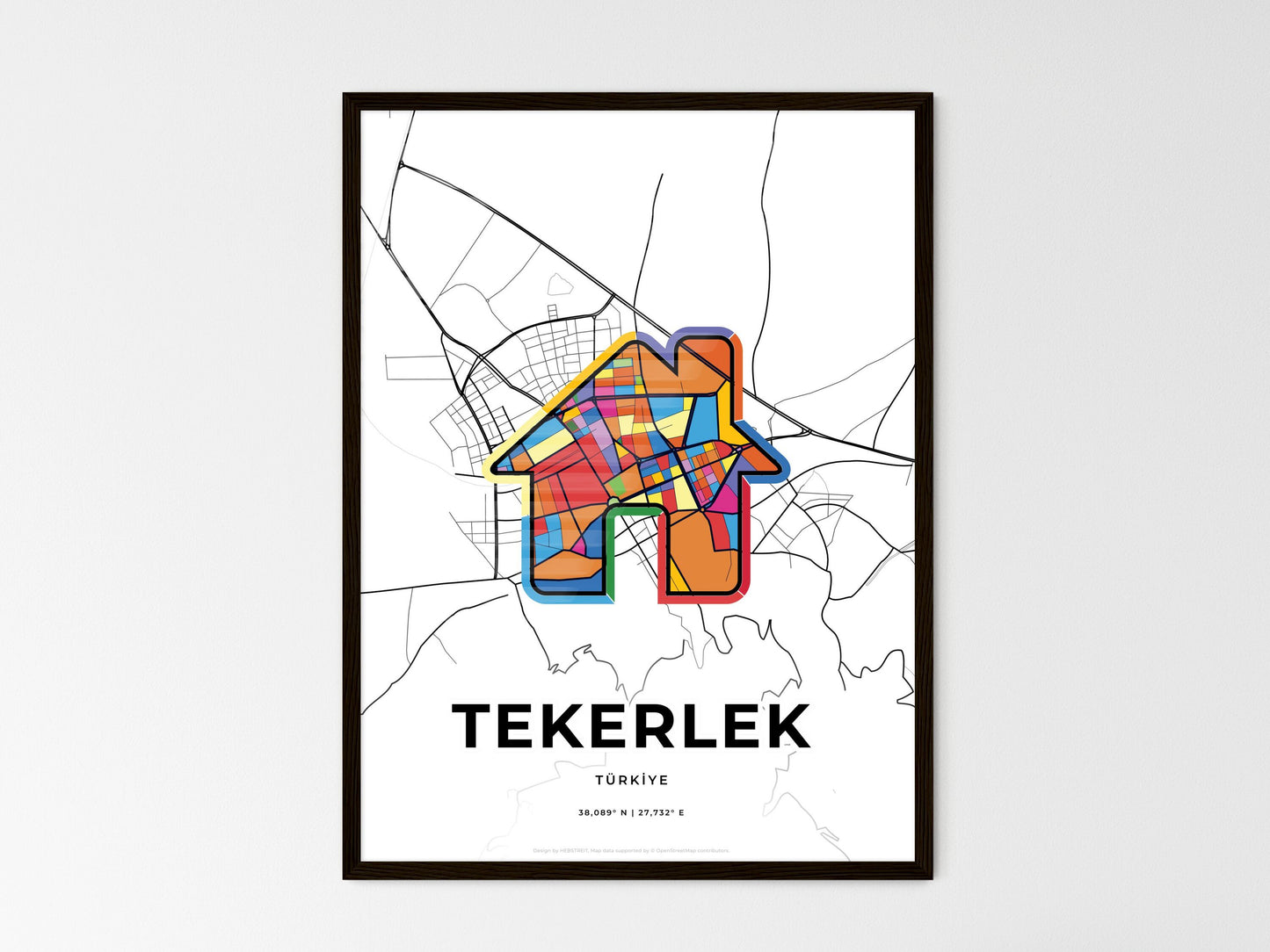 Tire Turkey wedding art map with home icon