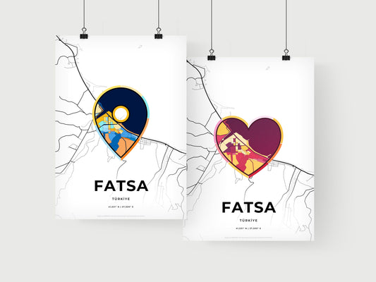 Fatsa Turkey art print for couples