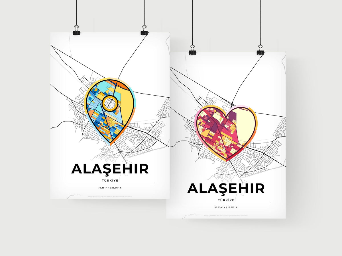 Alaşehir Turkey art print for couples