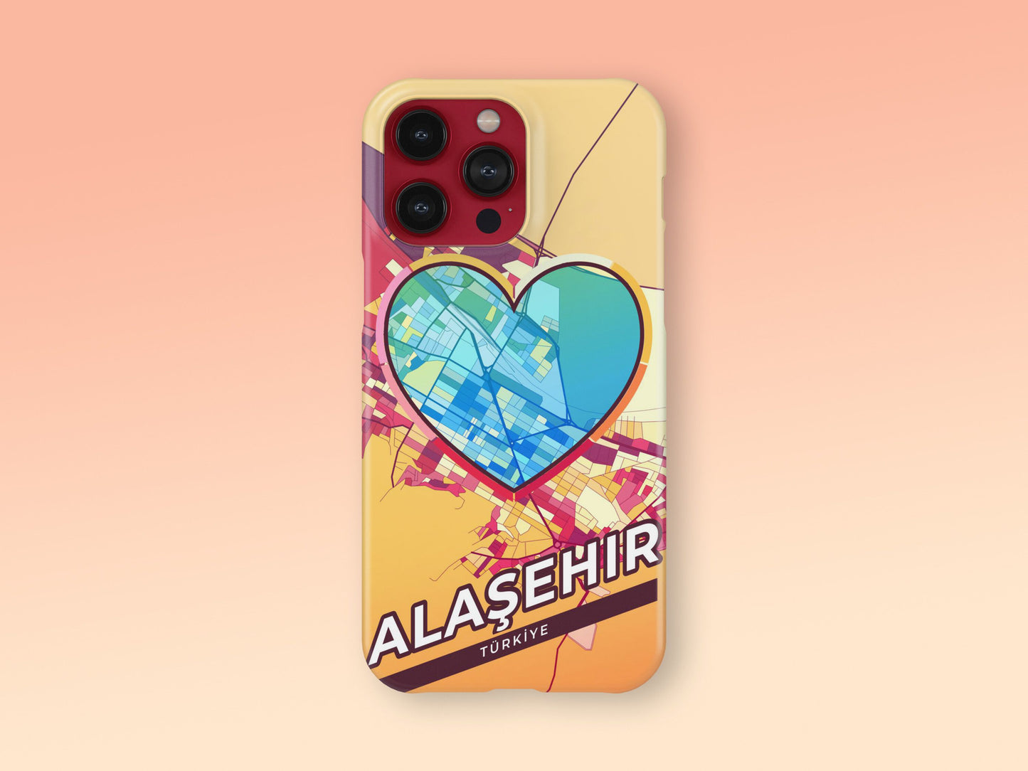 Alaşehir Turkey slim phone case with colorful icon. Birthday, wedding or housewarming gift. Couple match cases. 2