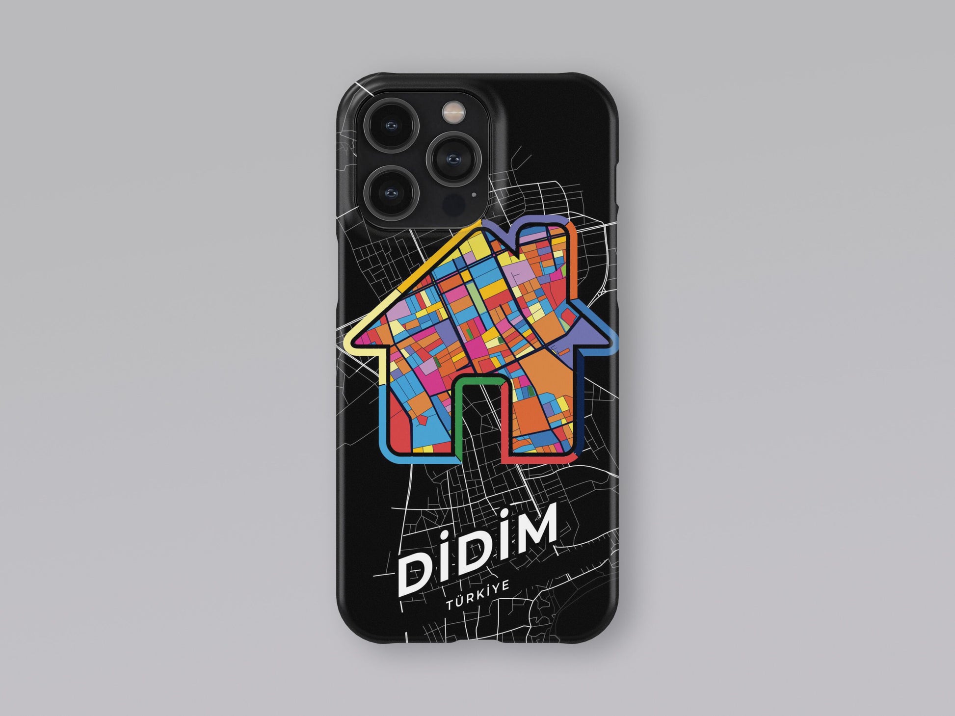 Didim Turkey slim phone case with colorful icon. Birthday, wedding or housewarming gift. Couple match cases. 3
