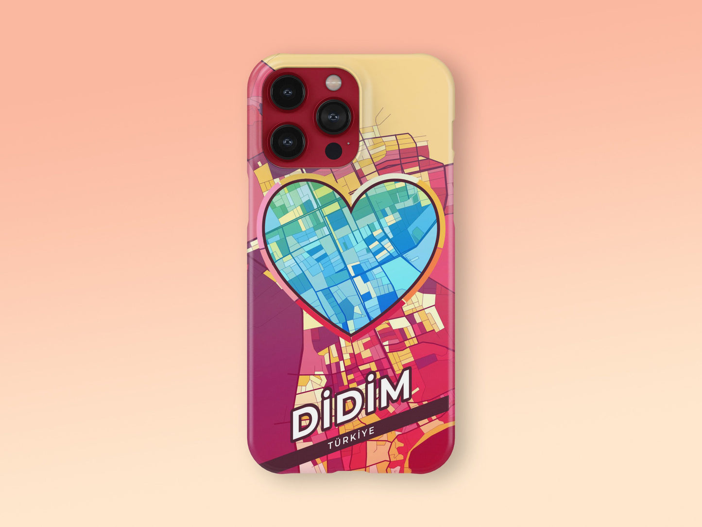 Didim Turkey slim phone case with colorful icon. Birthday, wedding or housewarming gift. Couple match cases. 2