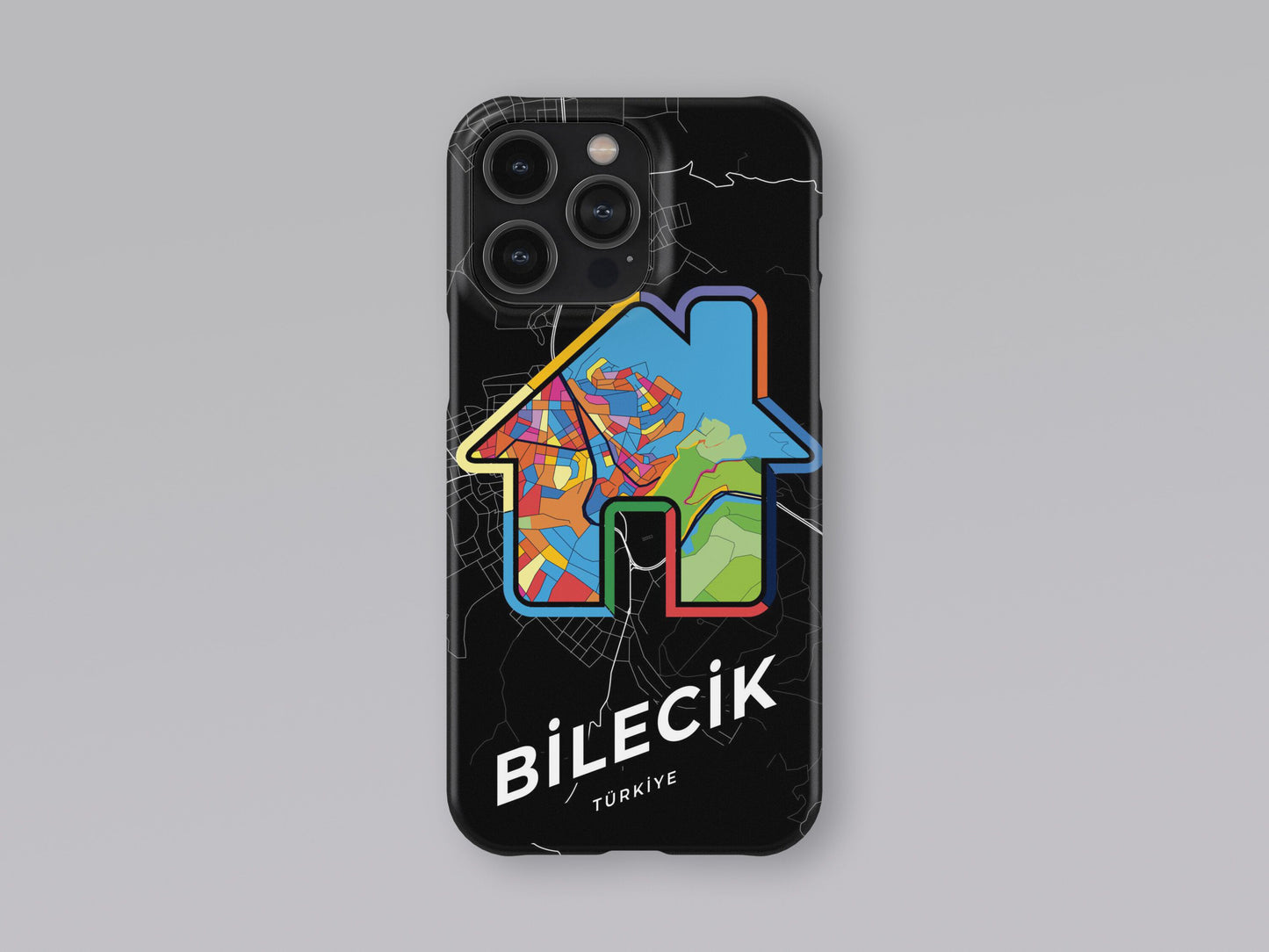 Bilecik Turkey slim phone case with colorful icon. Birthday, wedding or housewarming gift. Couple match cases. 3