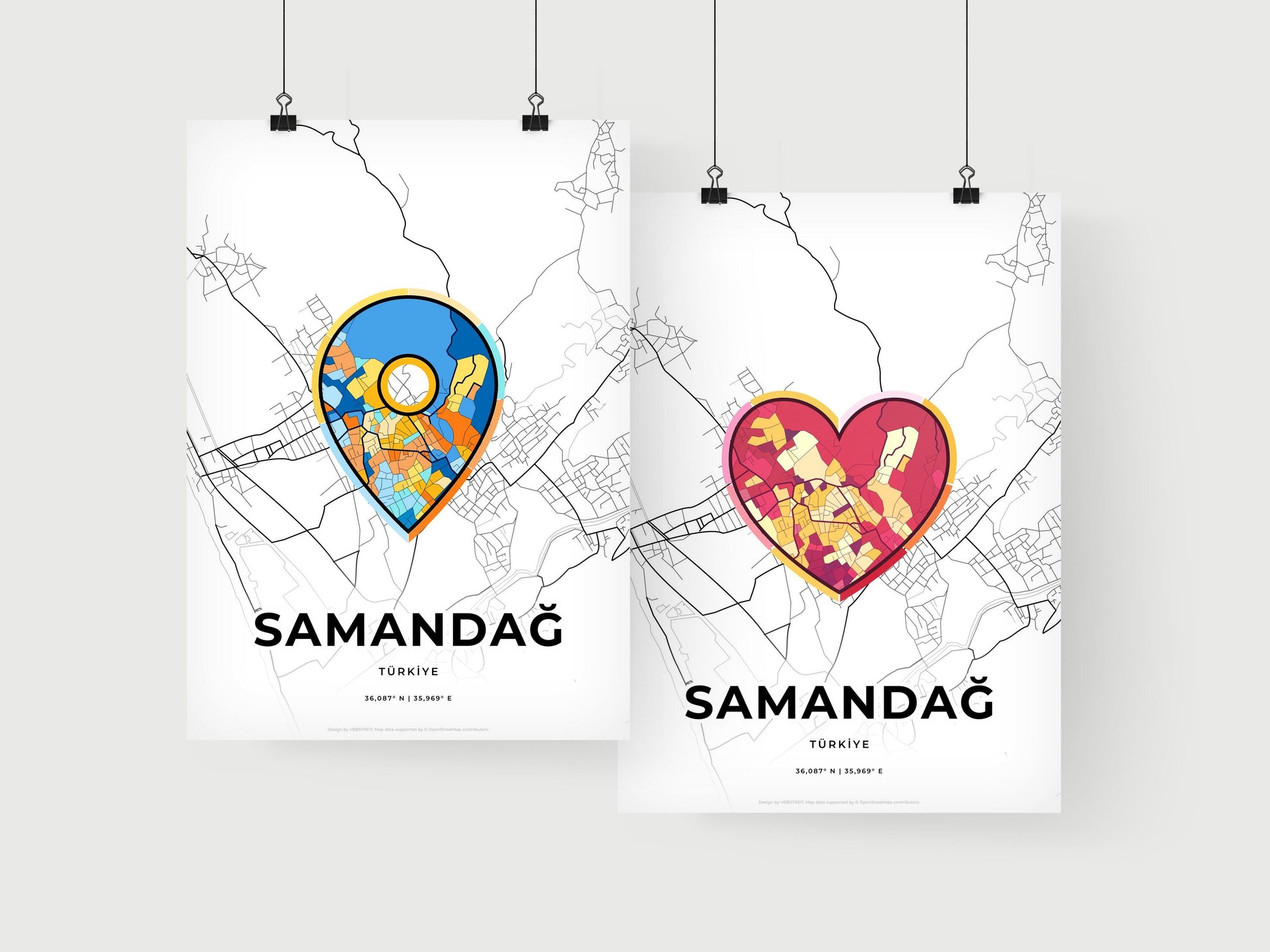 Samandağ Turkey art print for couples