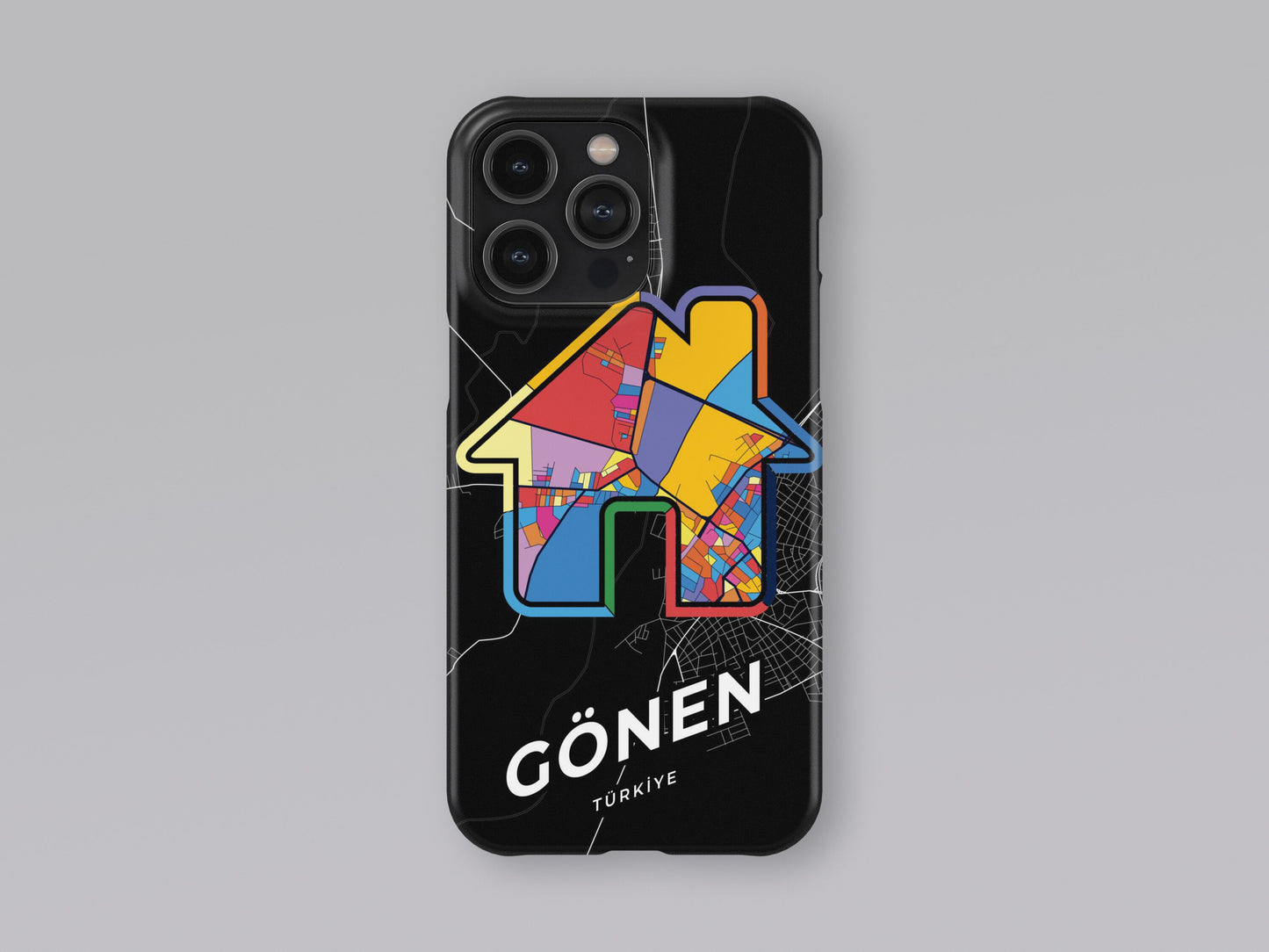 Gönen Turkey slim phone case with colorful icon. Birthday, wedding or housewarming gift. Couple match cases. 3