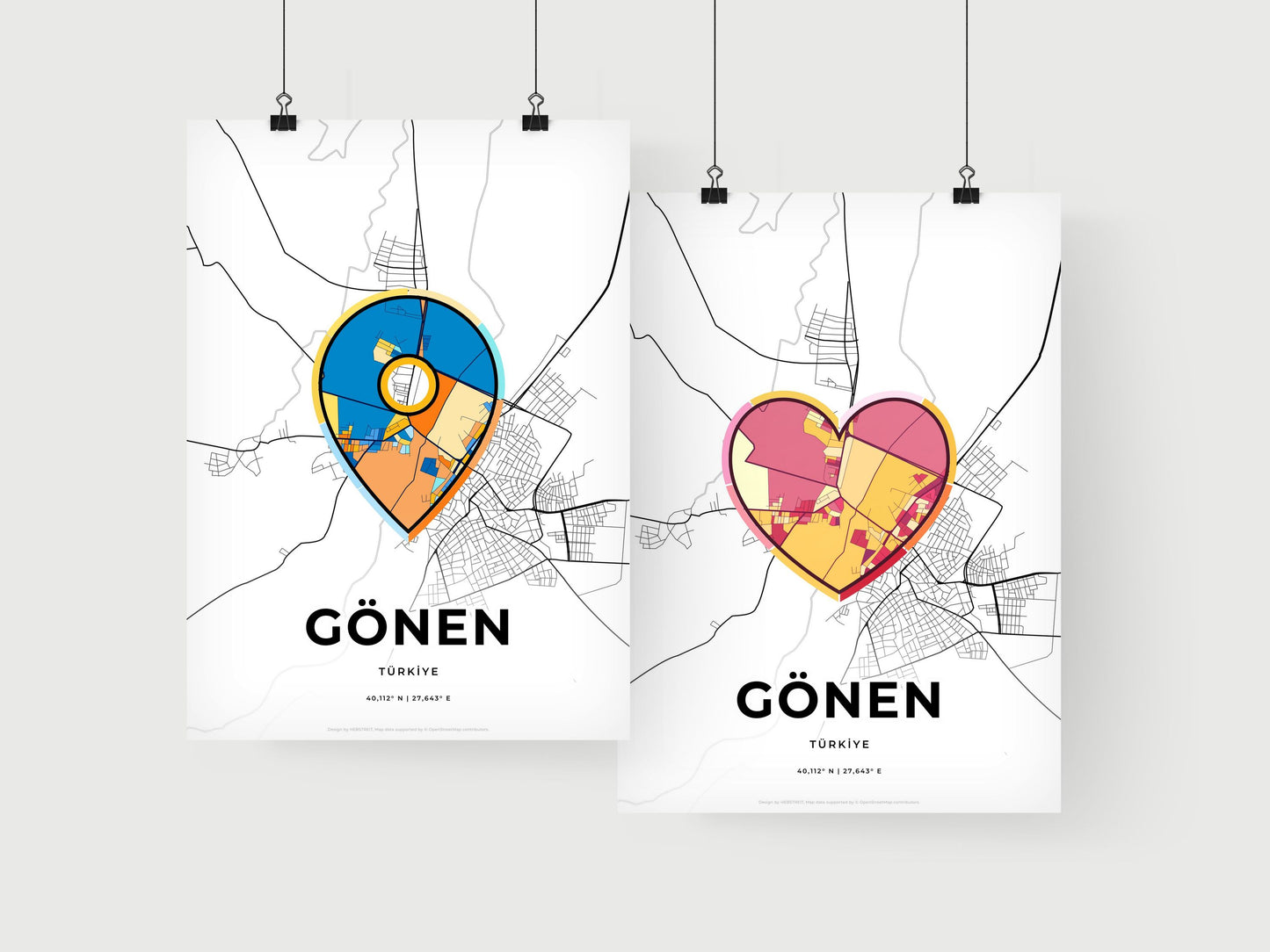 Gönen Turkey art print for couples