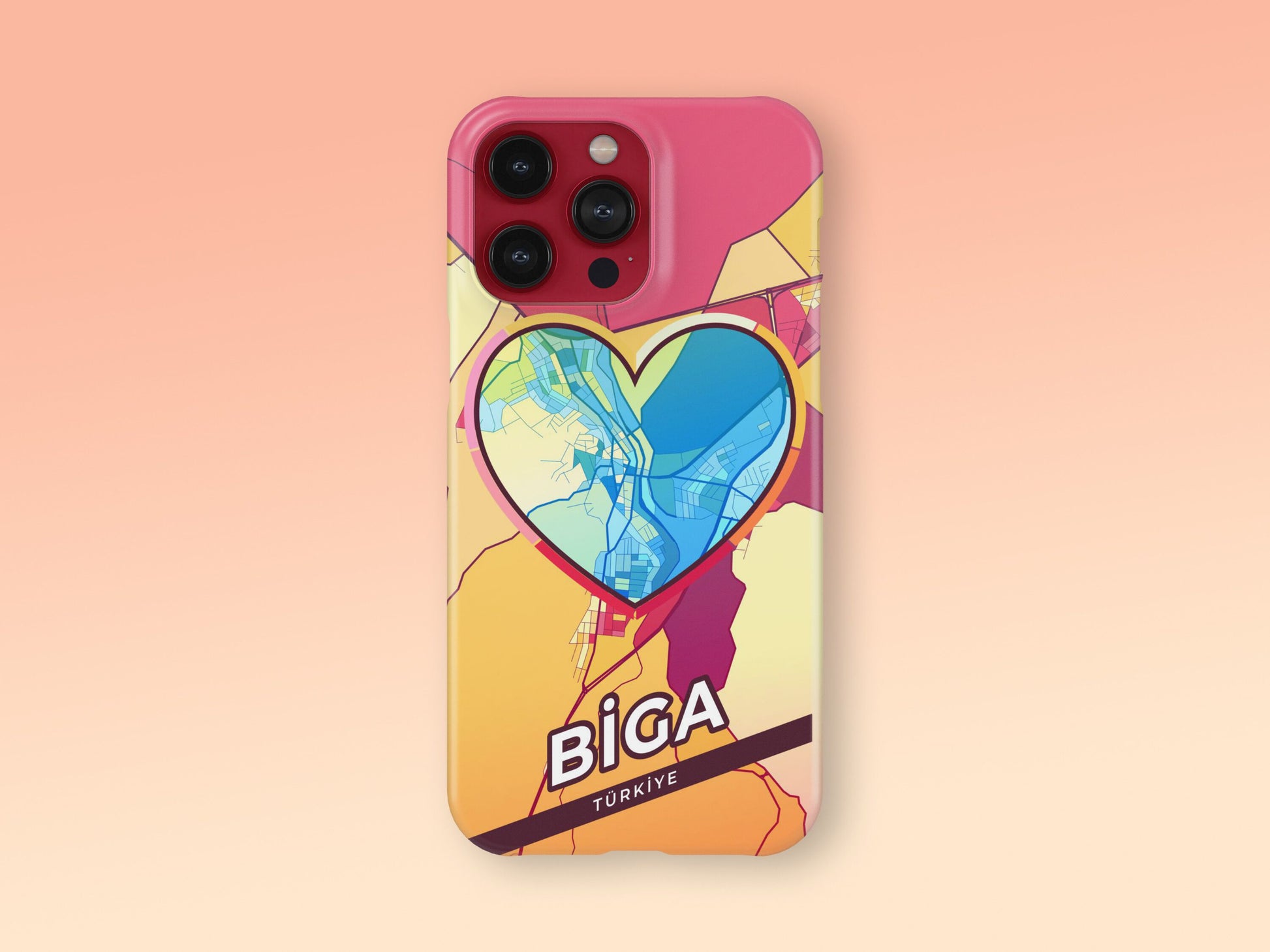Biga Turkey slim phone case with colorful icon. Birthday, wedding or housewarming gift. Couple match cases. 2
