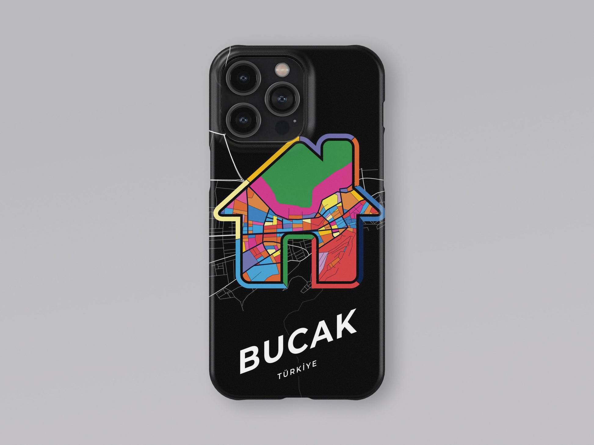 Bucak Turkey slim phone case with colorful icon. Birthday, wedding or housewarming gift. Couple match cases. 3