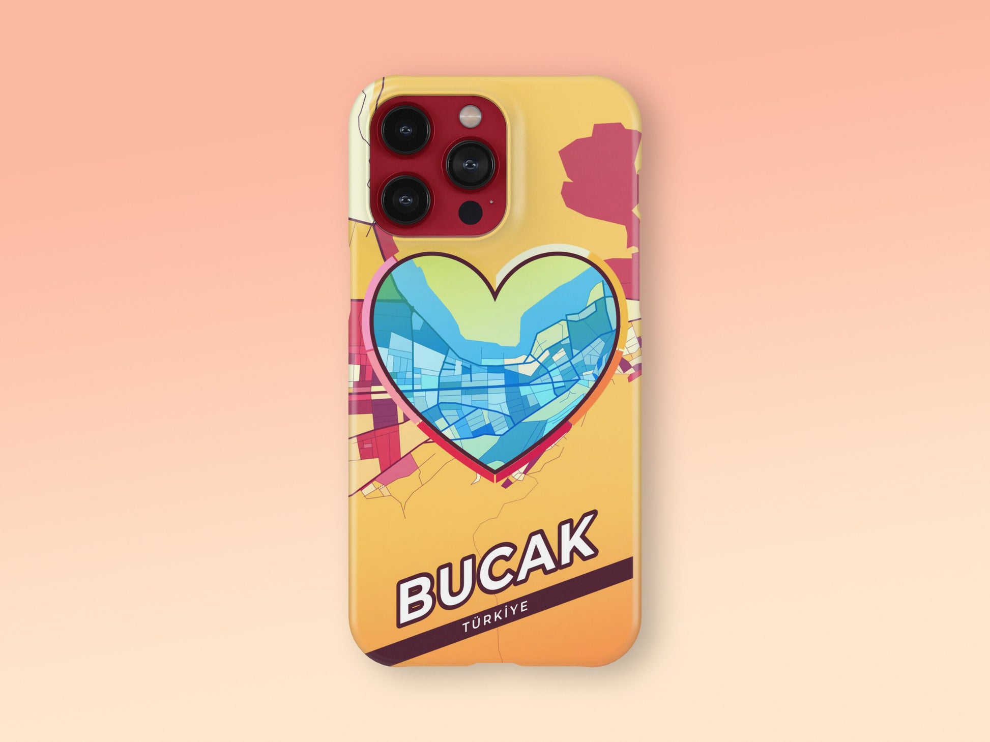 Bucak Turkey slim phone case with colorful icon. Birthday, wedding or housewarming gift. Couple match cases. 2