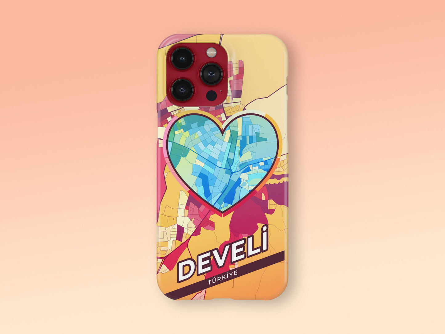 Develi Turkey slim phone case with colorful icon. Birthday, wedding or housewarming gift. Couple match cases. 2