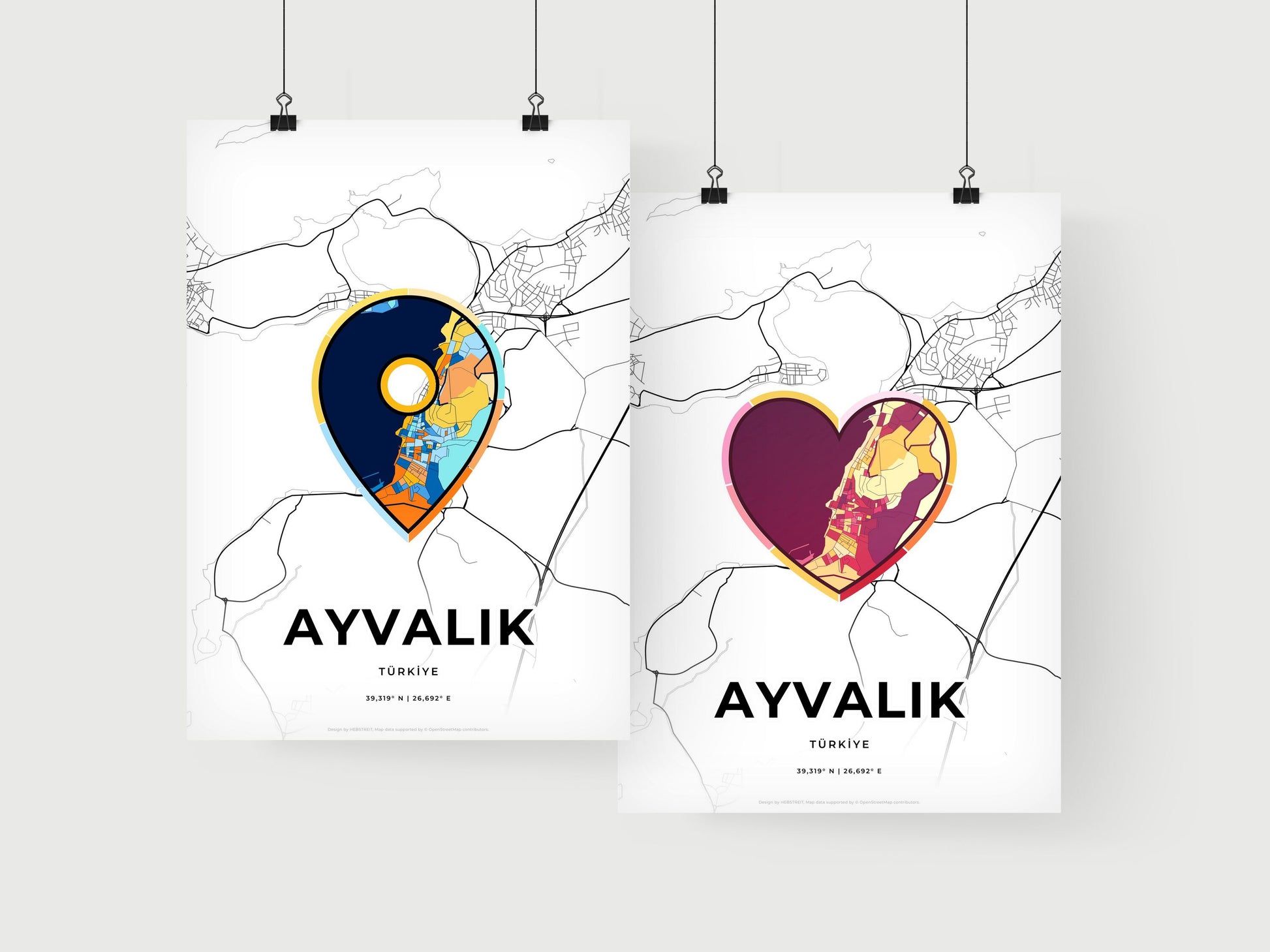 Ayvalik Turkey art print for couples