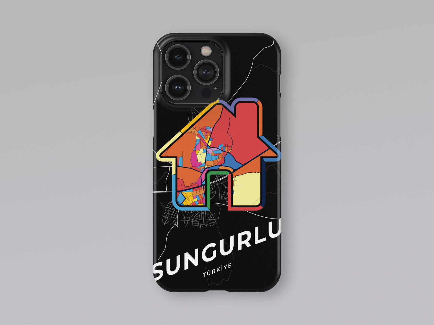 Sungurlu Turkey slim phone case with colorful icon 3