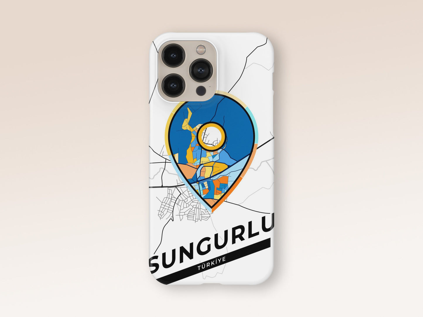Sungurlu Turkey slim phone case with colorful icon 1