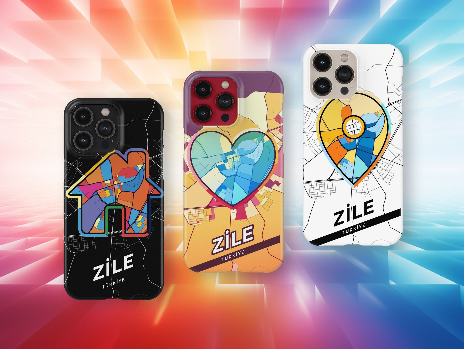 Zile Turkey slim phone case with colorful icon