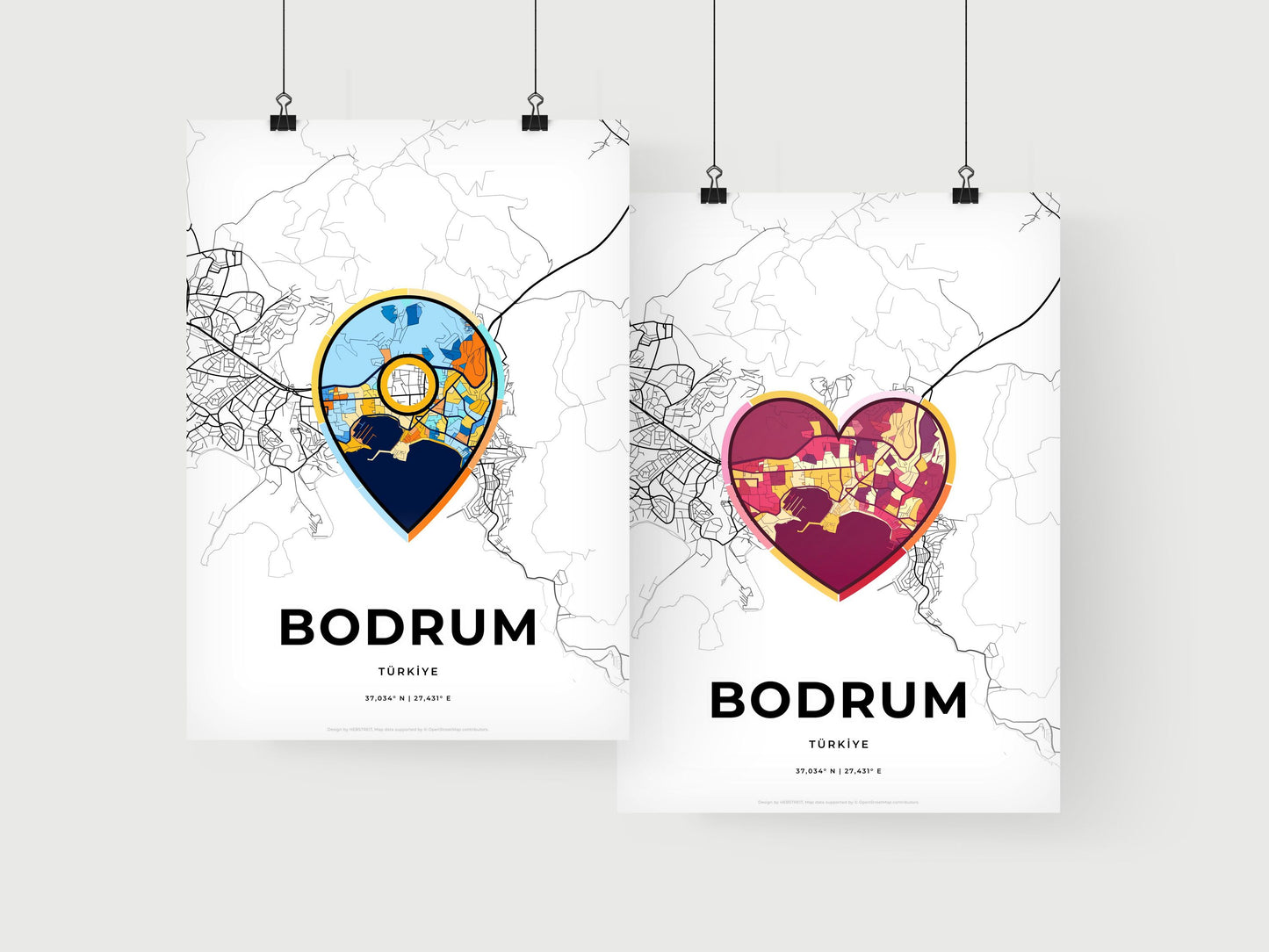 Bodrum Turkey art print for couples