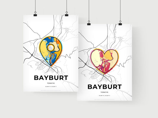 Bayburt Turkey art print for couples