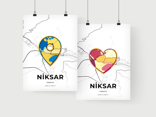 Niksar Turkey art print for couples