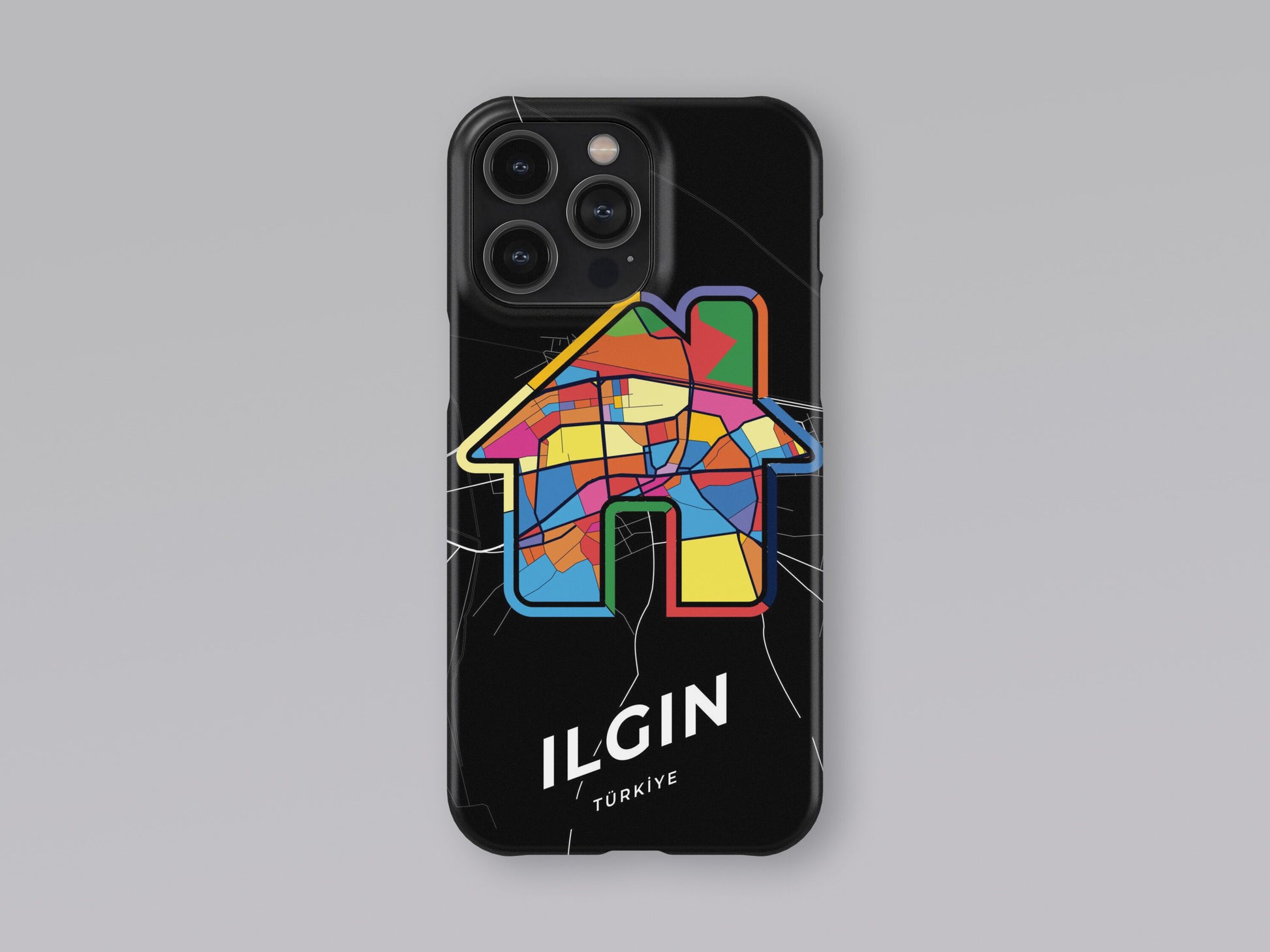 Ilgın Turkey slim phone case with colorful icon. Birthday, wedding or housewarming gift. Couple match cases. 3