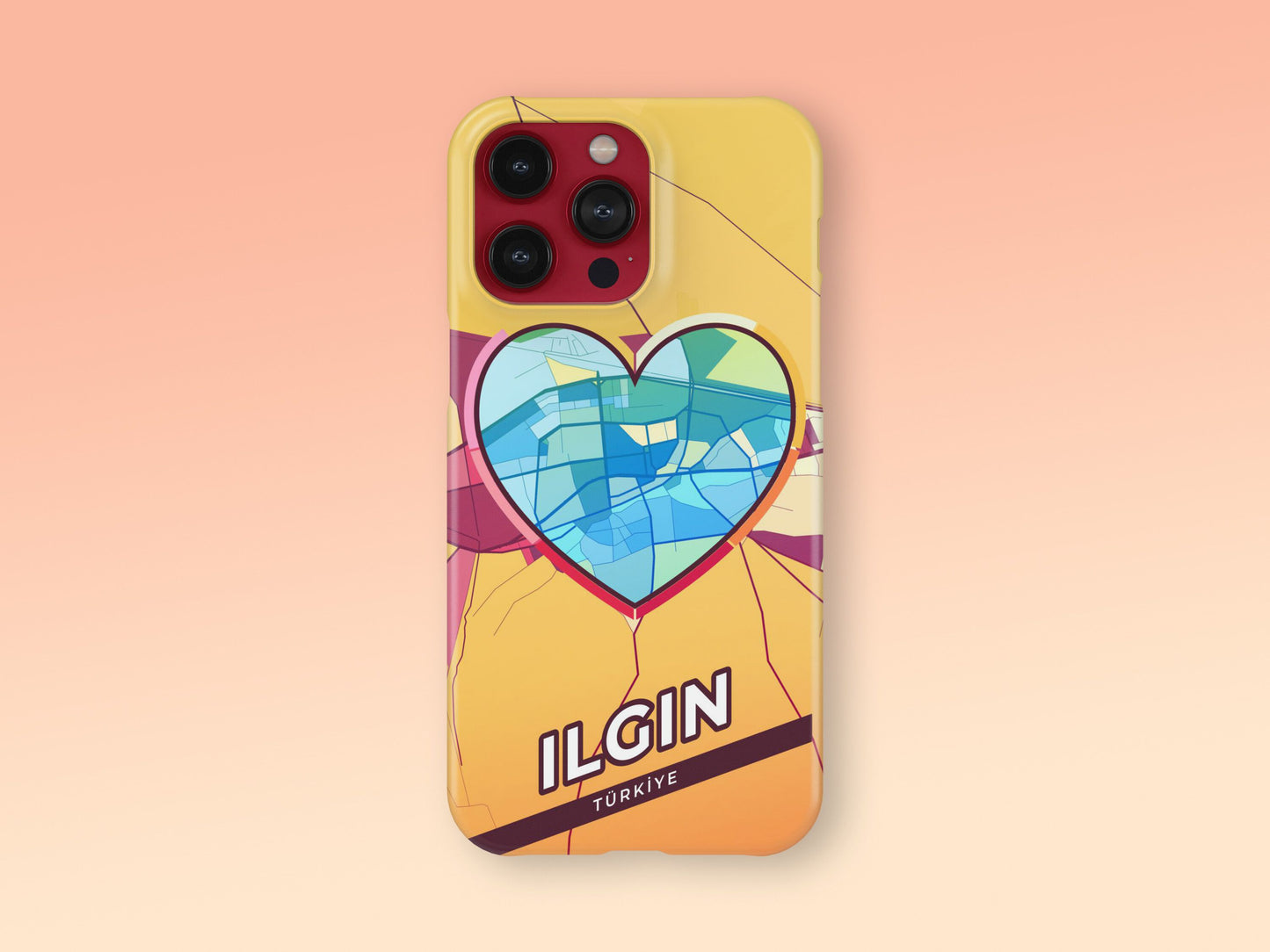 Ilgın Turkey slim phone case with colorful icon. Birthday, wedding or housewarming gift. Couple match cases. 2