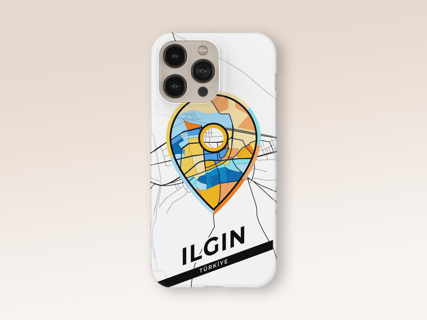 Ilgın Turkey slim phone case with colorful icon. Birthday, wedding or housewarming gift. Couple match cases. 1