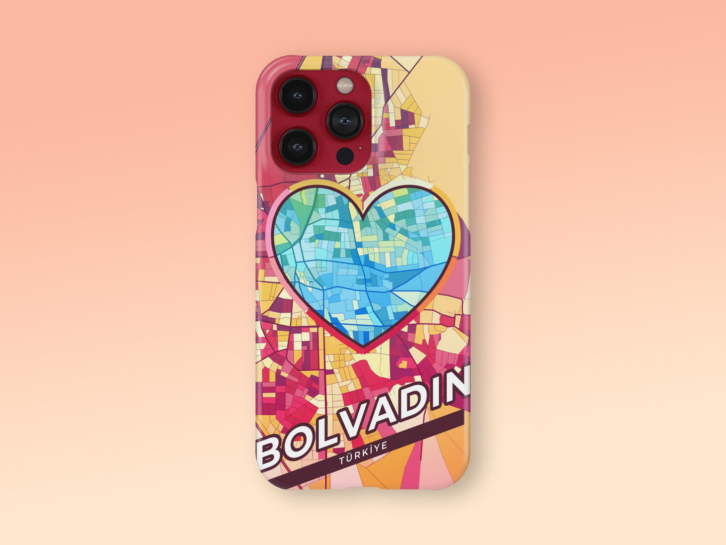 Bolvadin Turkey slim phone case with colorful icon. Birthday, wedding or housewarming gift. Couple match cases. 2