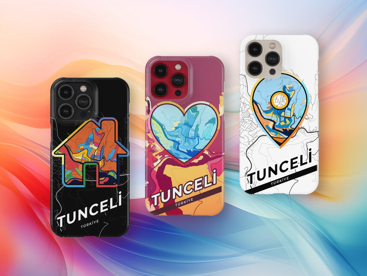 Tunceli Turkey slim phone case with colorful icon