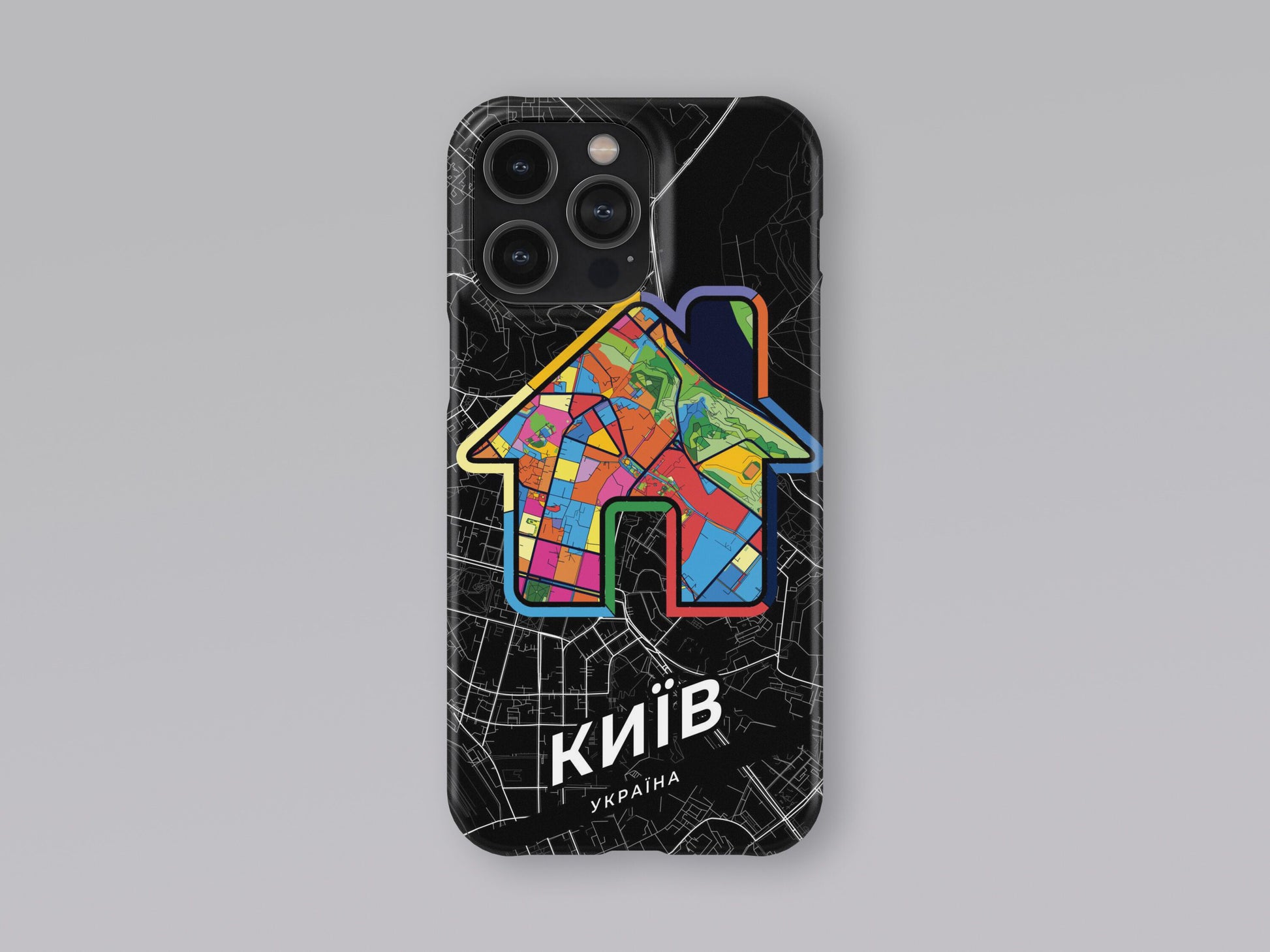 Kiev Ukraine slim phone case with colorful icon. Birthday, wedding or housewarming gift. Couple match cases. 3