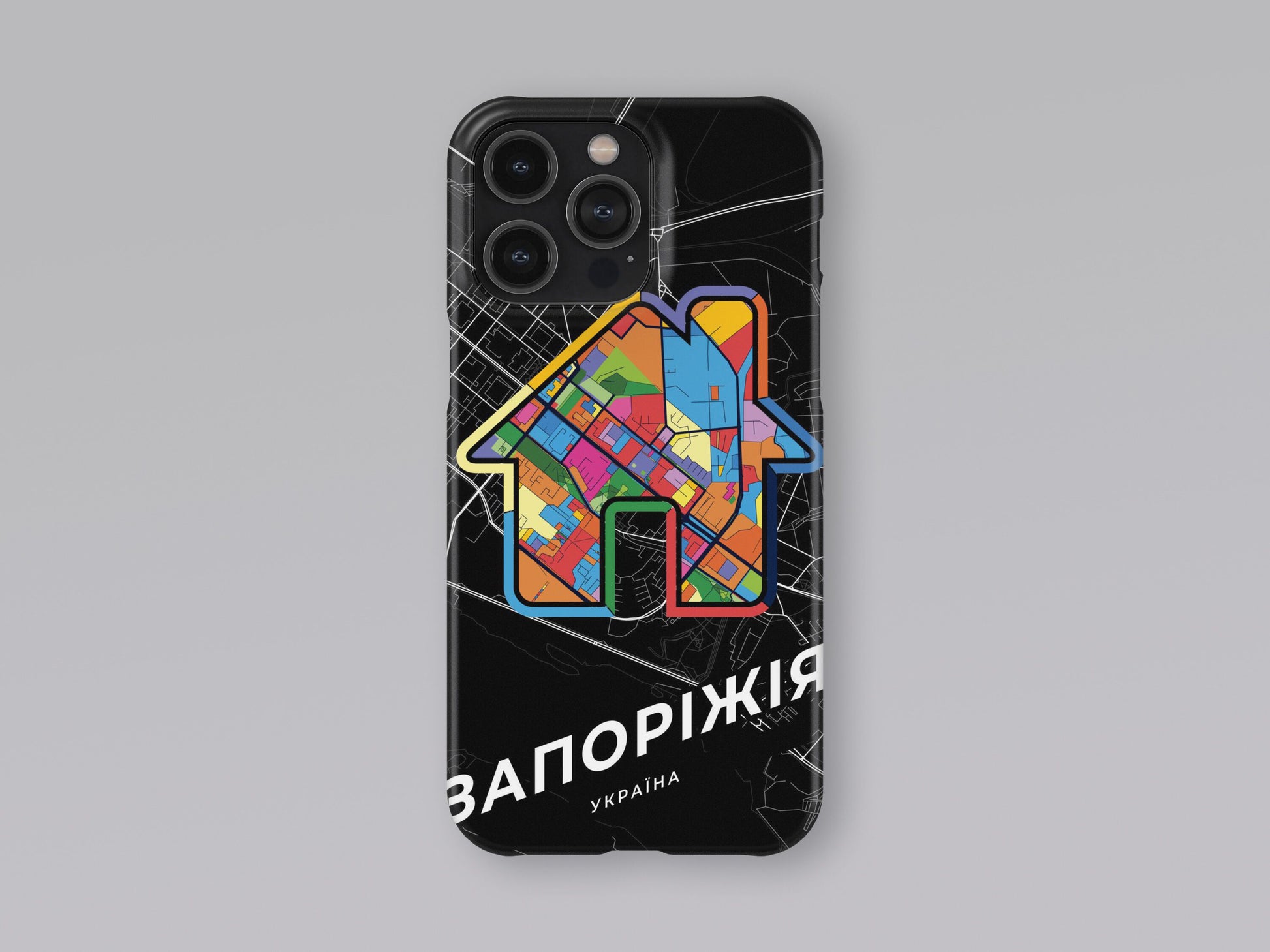 Zaporizhia Ukraine slim phone case with colorful icon 3
