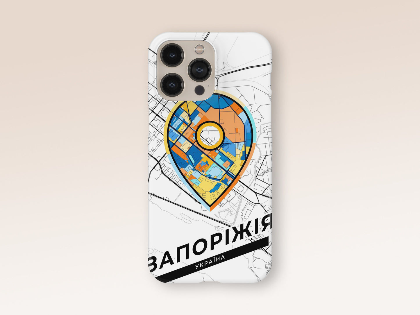 Zaporizhia Ukraine slim phone case with colorful icon 1