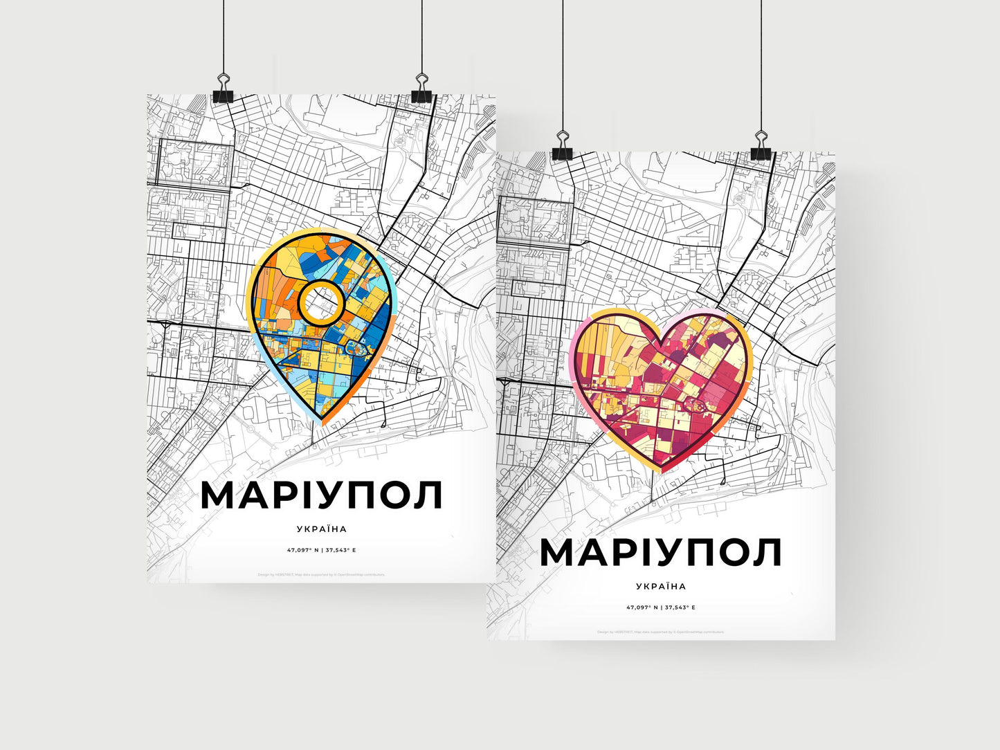 Mariupol Ukraine art print for couples