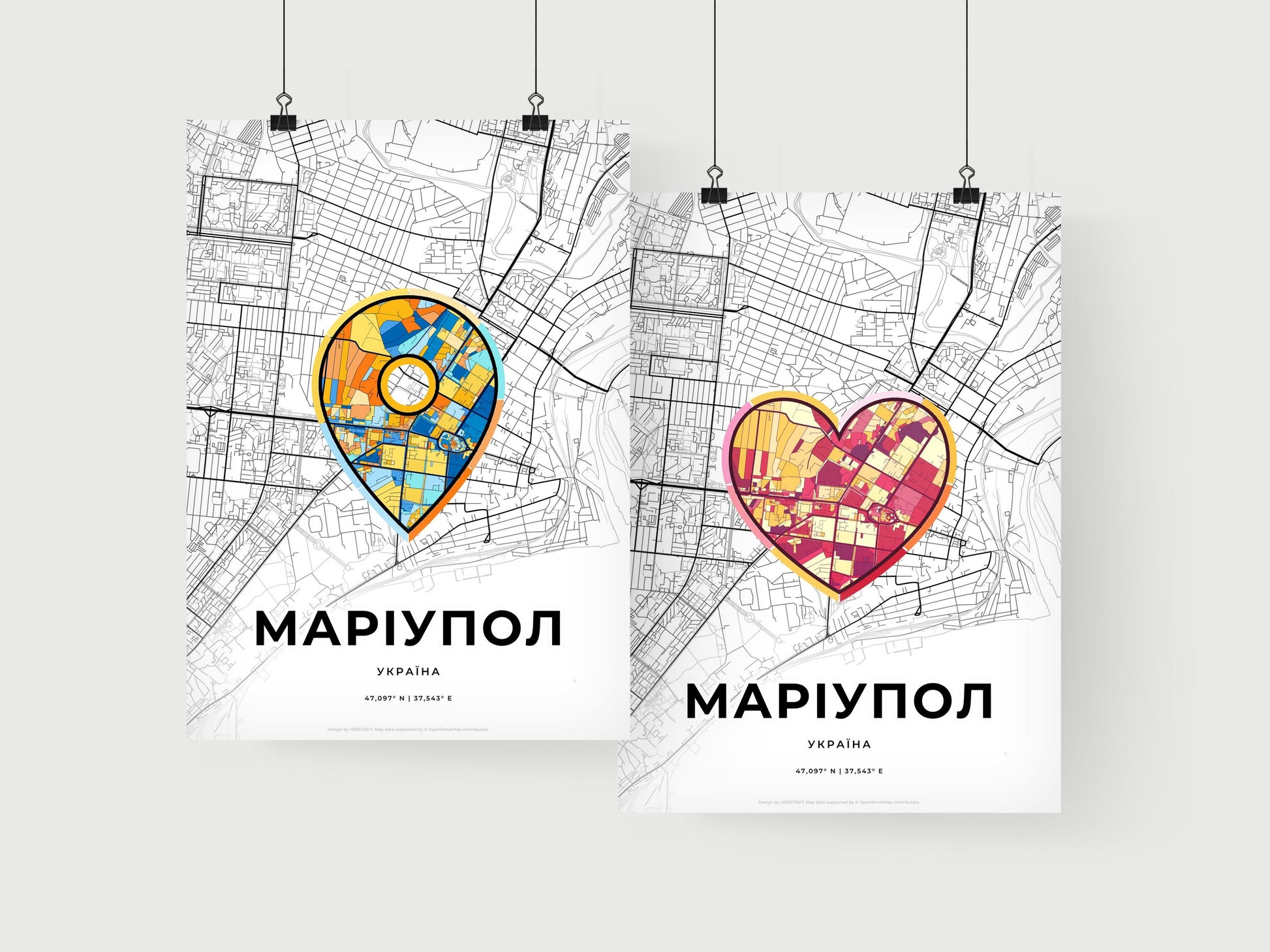 Mariupol Ukraine art print for couples