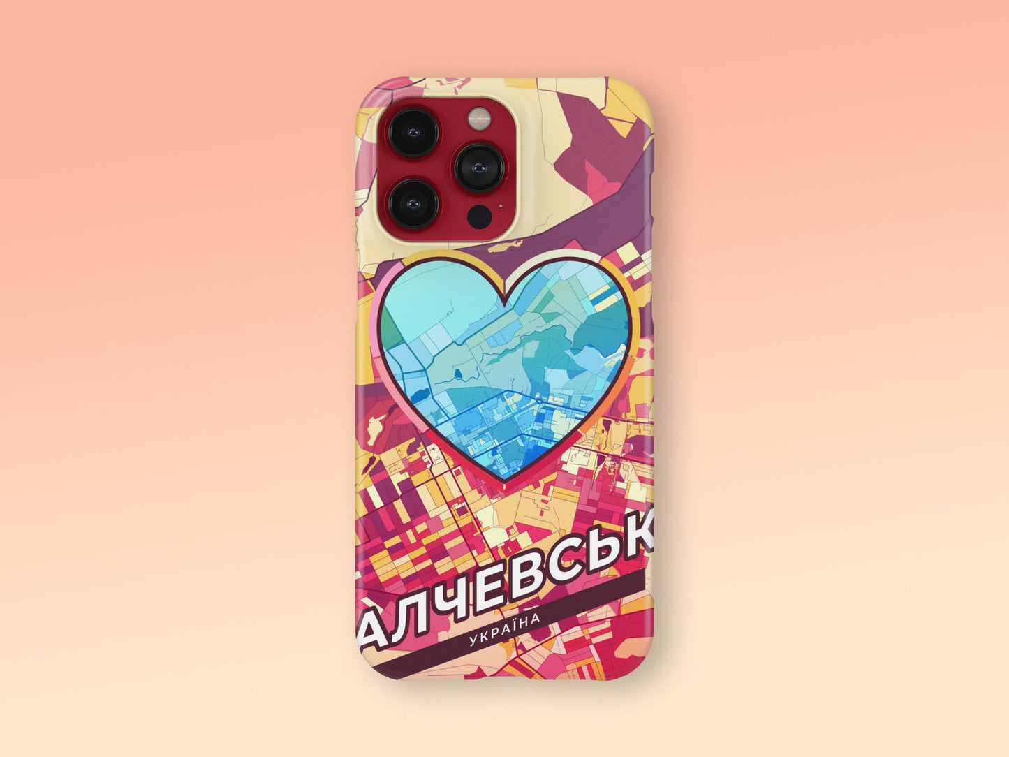 Alchevsk Ukraine slim phone case with colorful icon. Birthday, wedding or housewarming gift. Couple match cases. 2